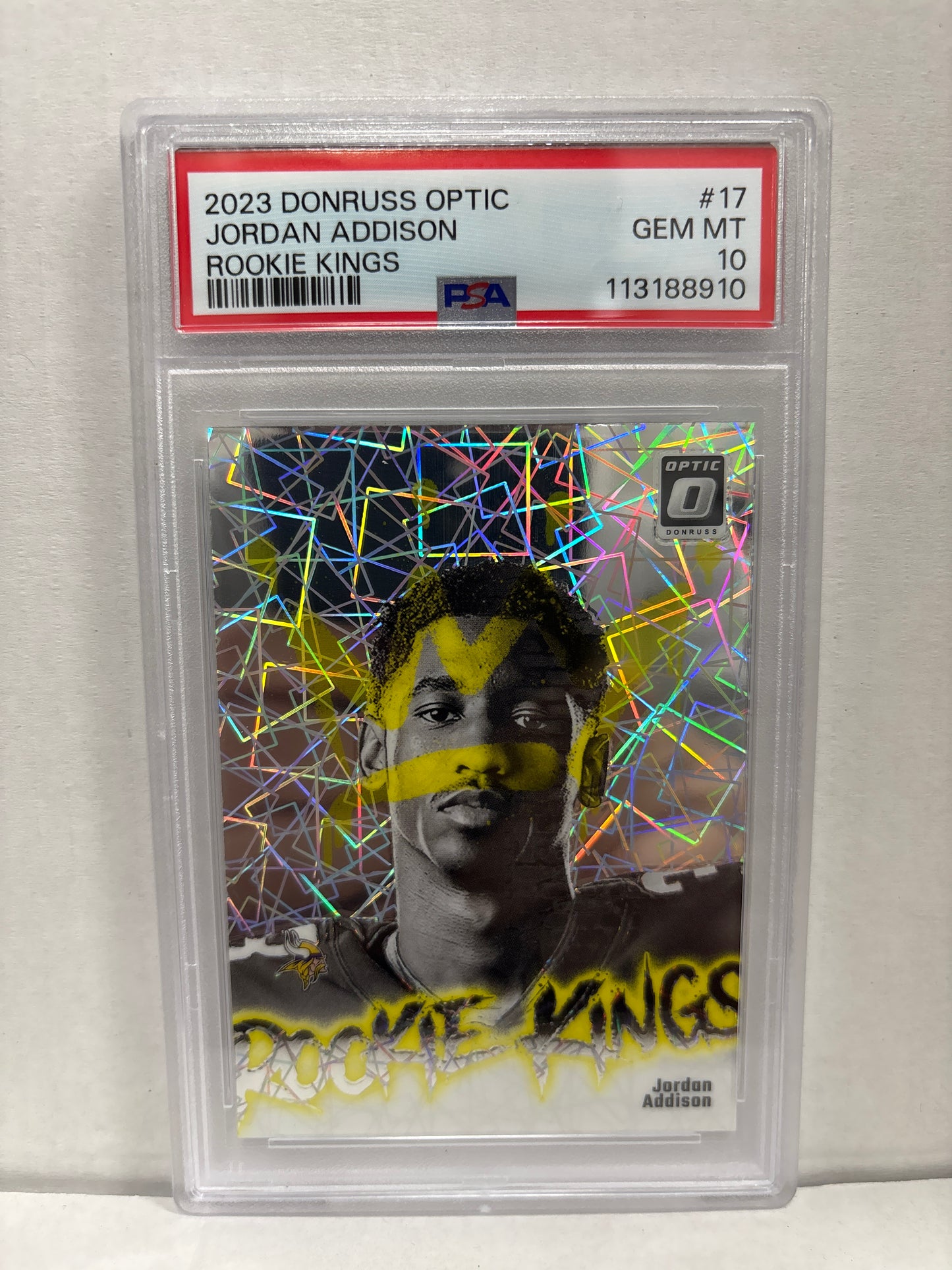 2023 Donruss Optic Jordan Addison #17 Rookie Kings PSA 10