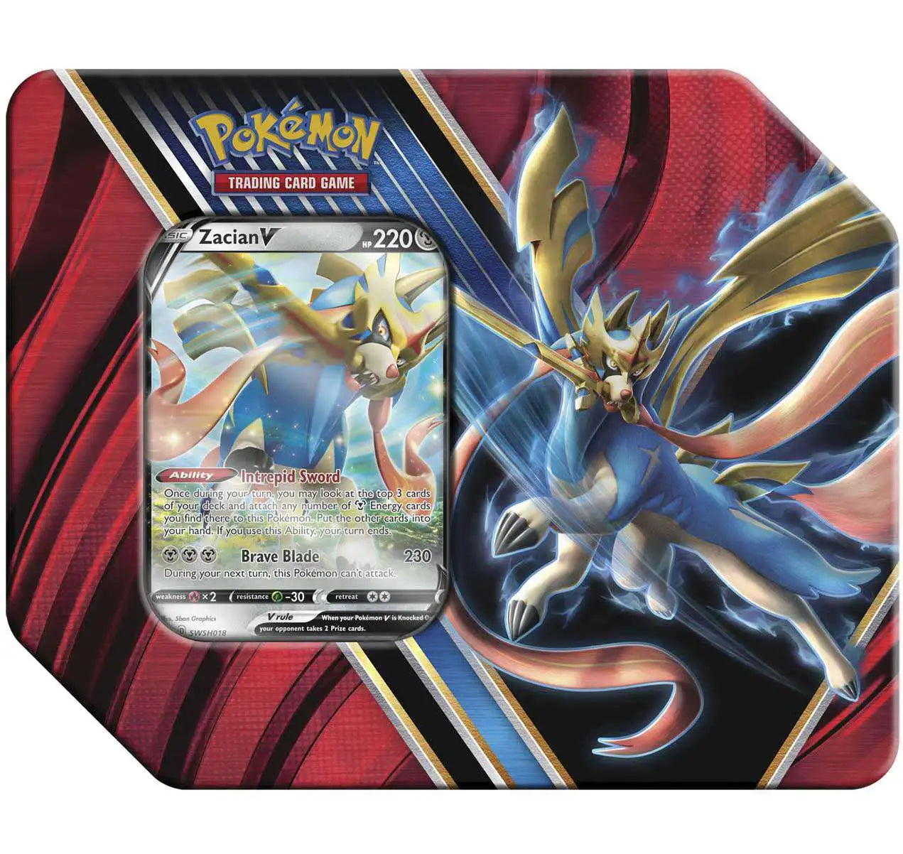 Pokemon Zacian V Tin