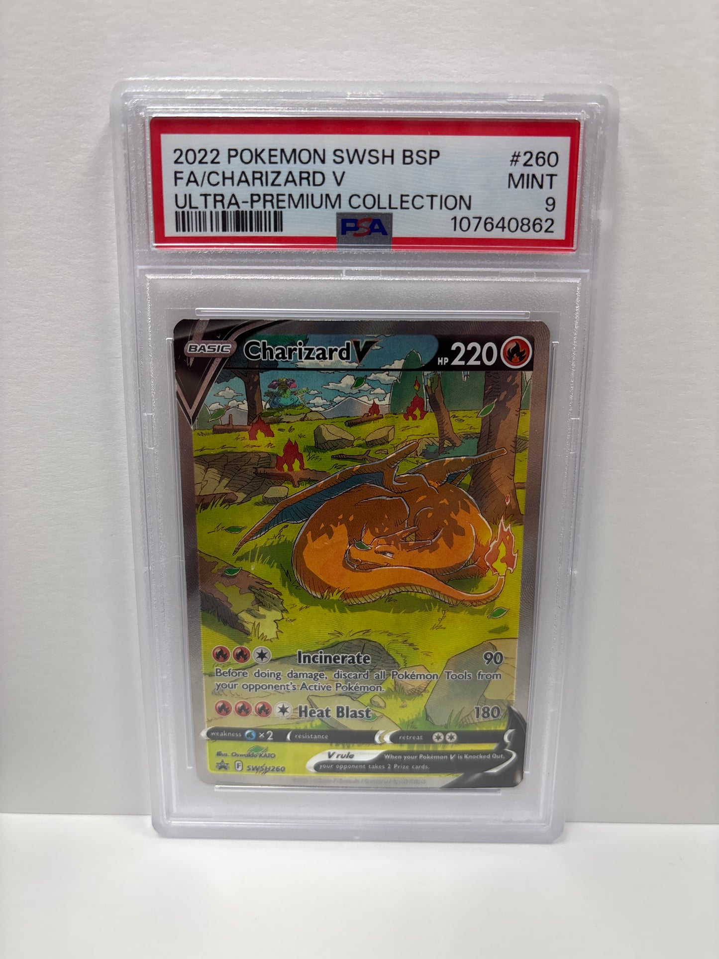 Pokemon Charizard V SWSH260 PSA 9