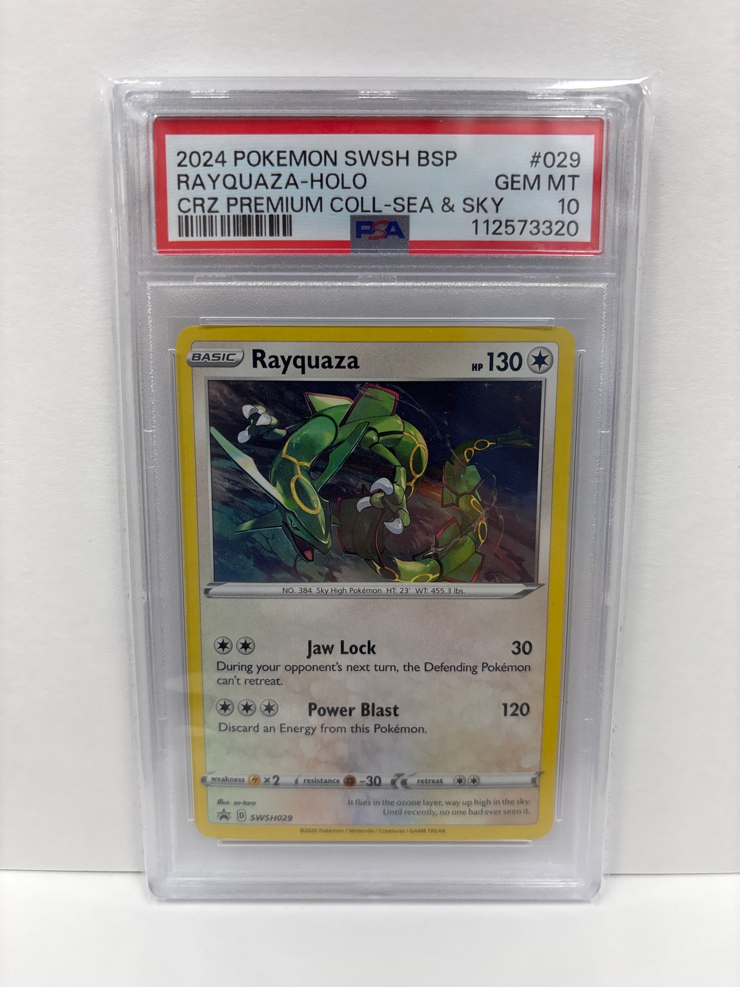 Pokemon Rayquaza SWSH029 PSA 10