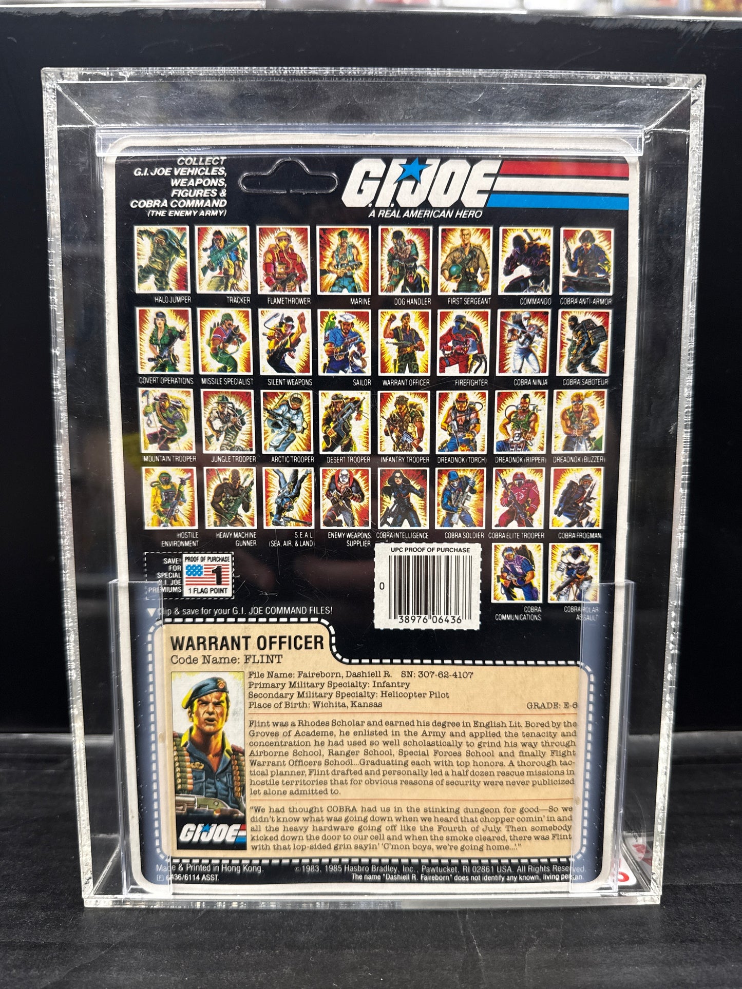 GI Joe Warrant Officer Flint CAS Graded 80+ 1985