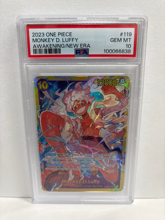 One Piece TCG Monkey.D.Luffy OP05-119 PSA 10