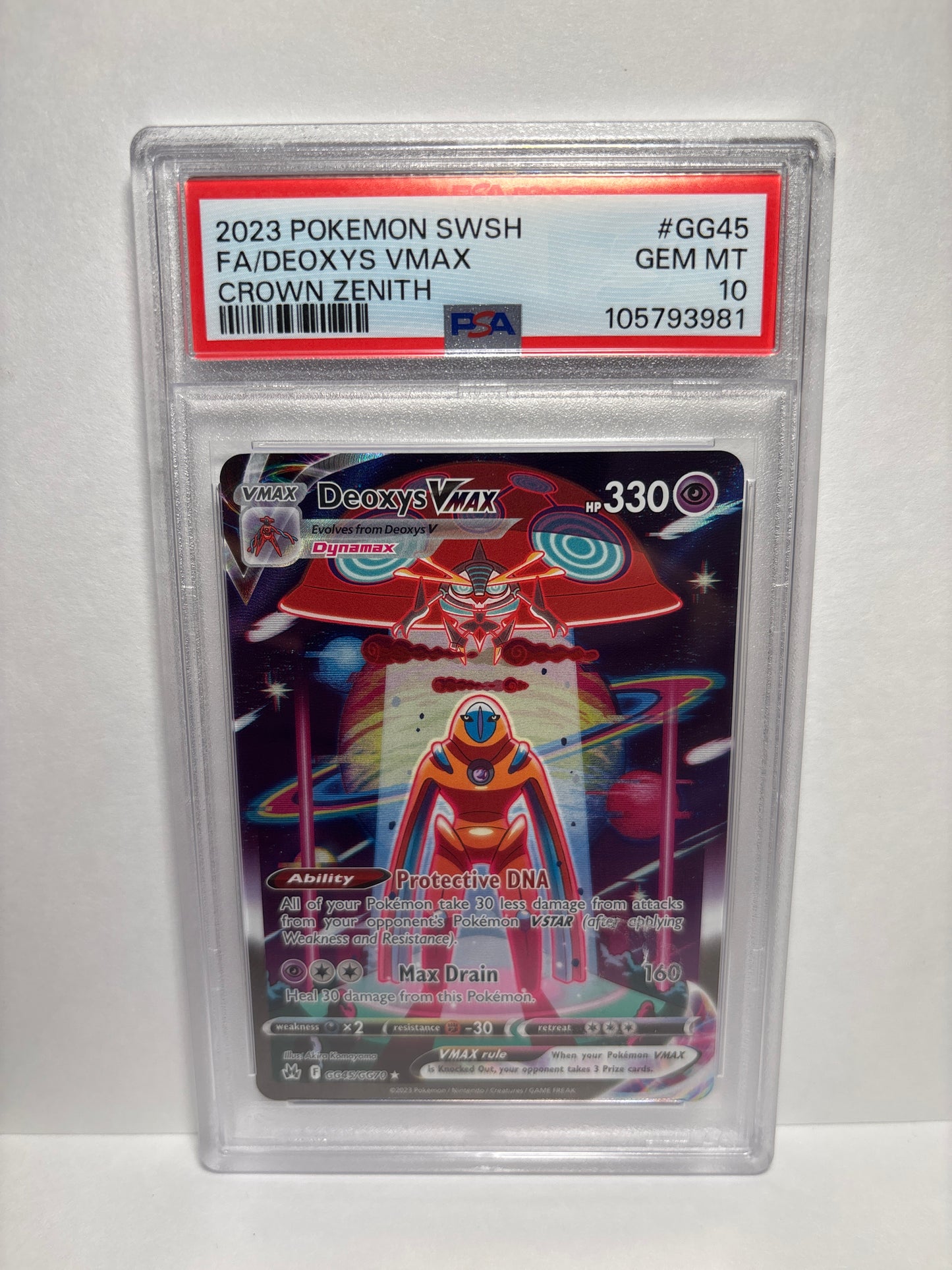 Pokemon Deoxys VMAX GG45/GG70 PSA 10