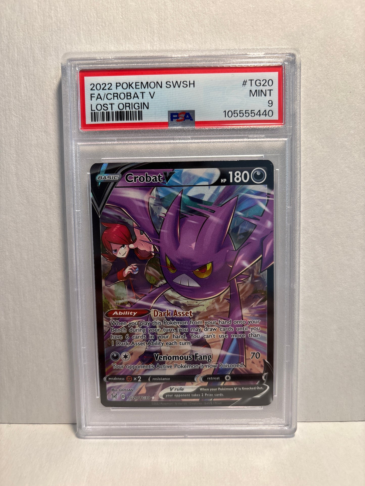 Pokemon Crobat V TG20/TG30 PSA 9