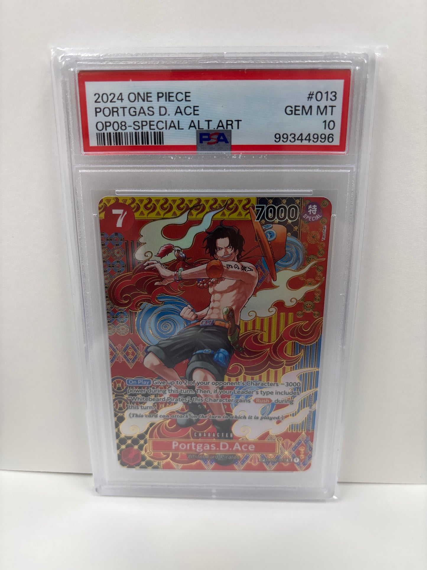 One Piece TCG Portgas D. Ace OP02-013 PSA 10