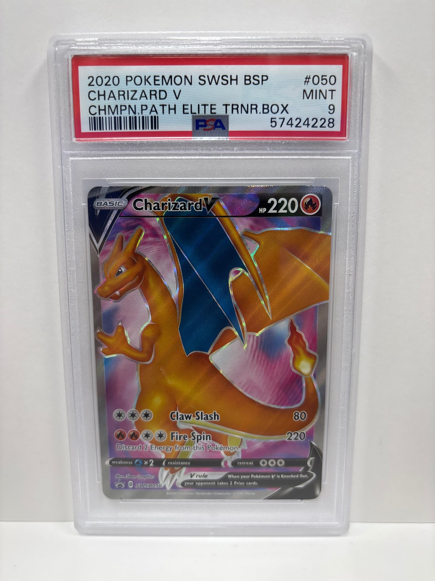 Pokemon Charizard V SWSH050 PSA 9