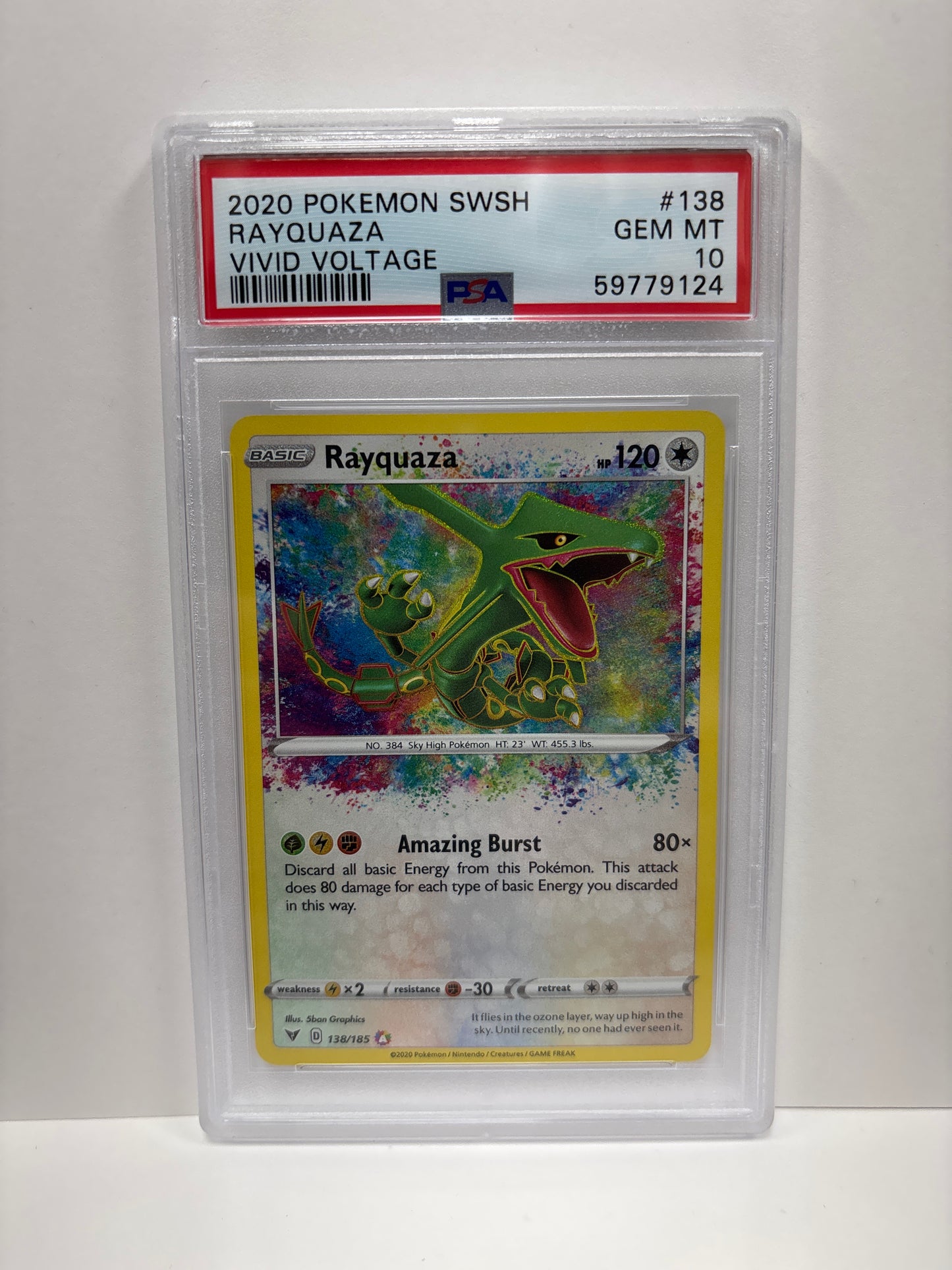 Pokemon Rayquaza 138/185 PSA 10