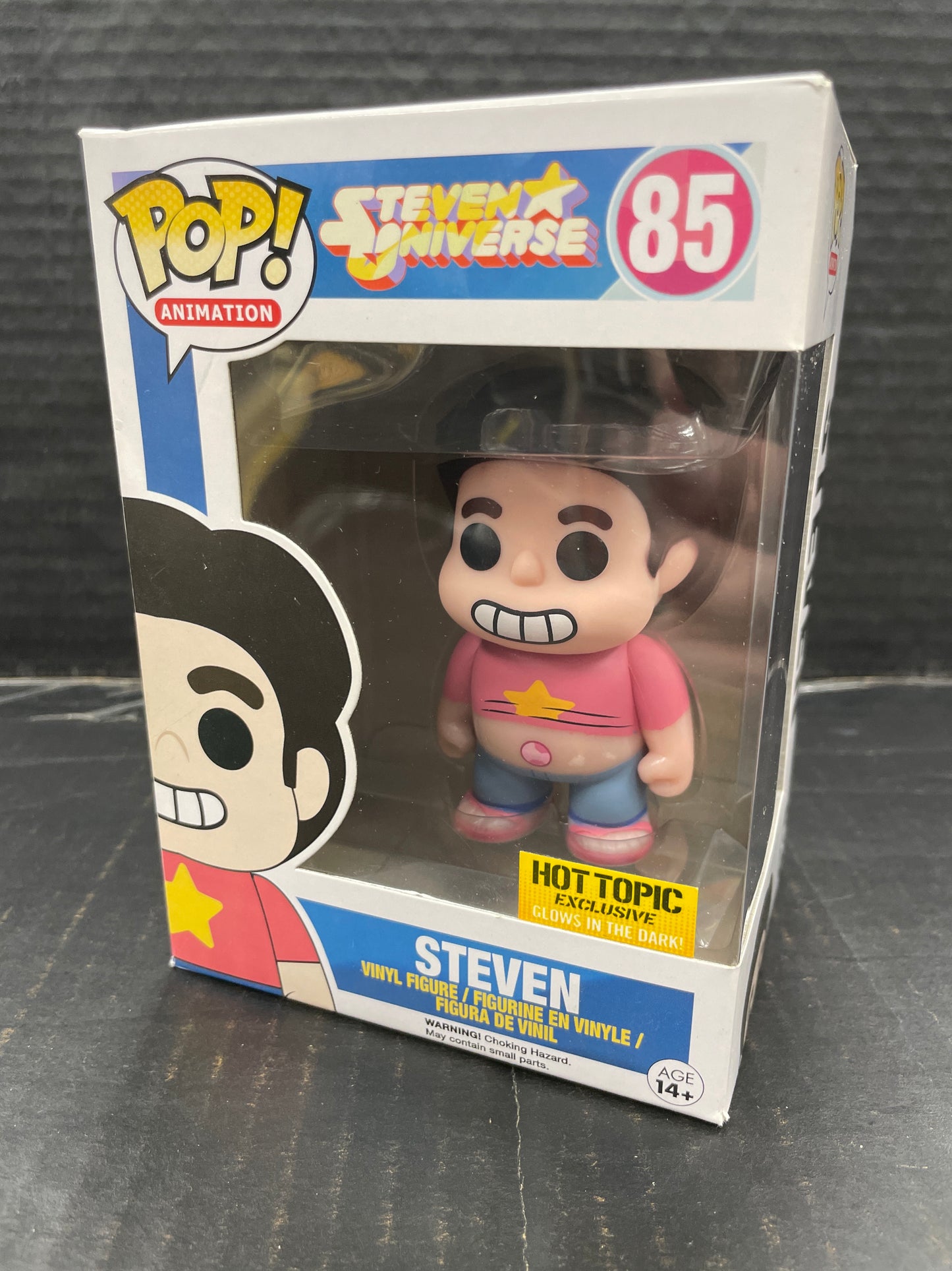 Funko Pop! Steven Universe Steven 85 Hot Topic Exclusive Glow in the Dark (Grade B+)