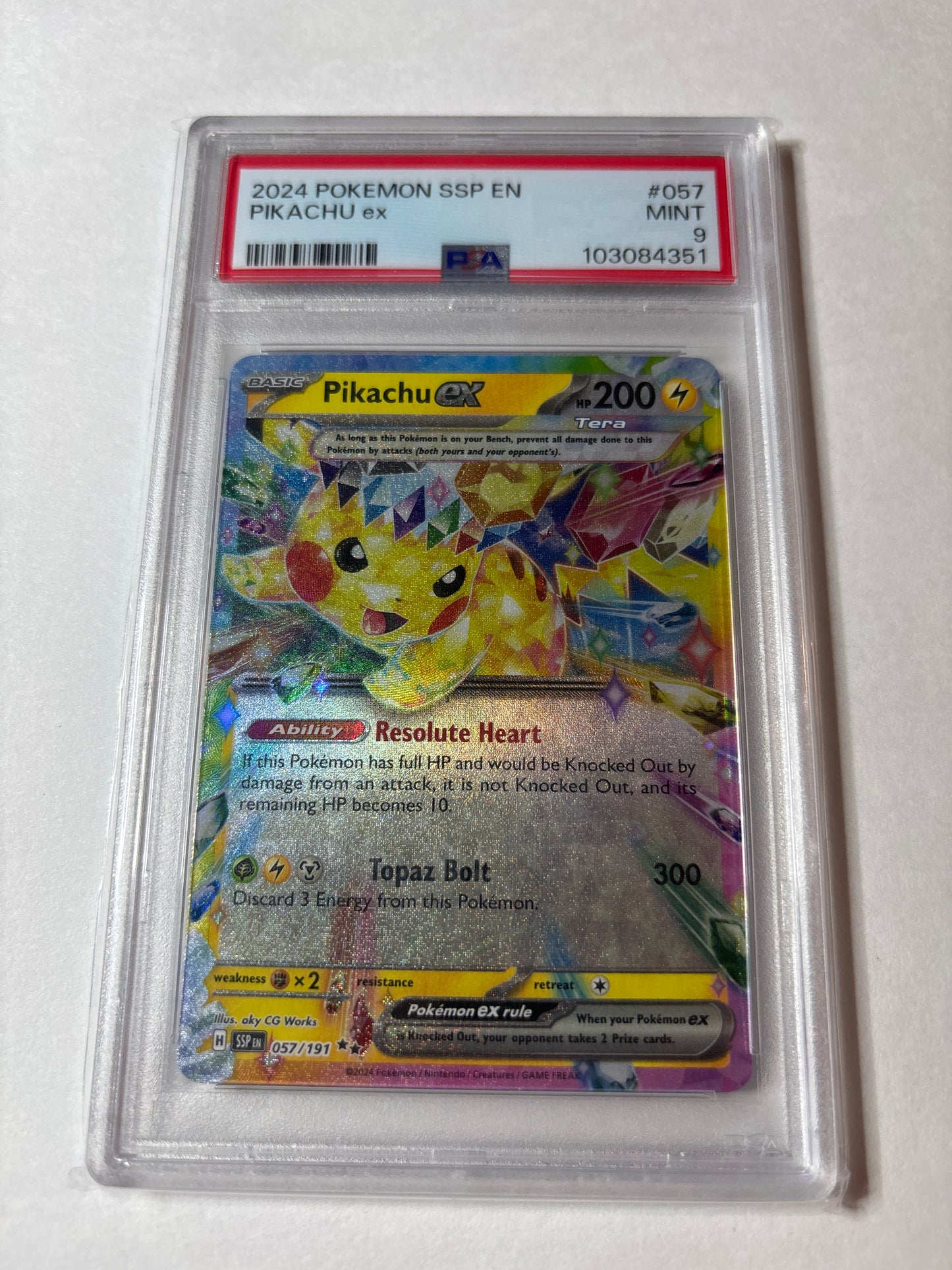 Pokemon Pikachu ex 057/191 PSA 9