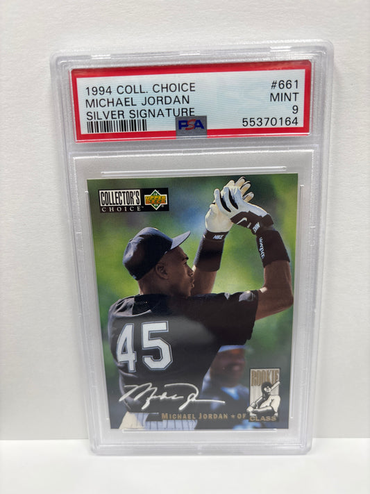 1994 Collector’s Choice Michael Jordan #661 Silver Signature PSA 9