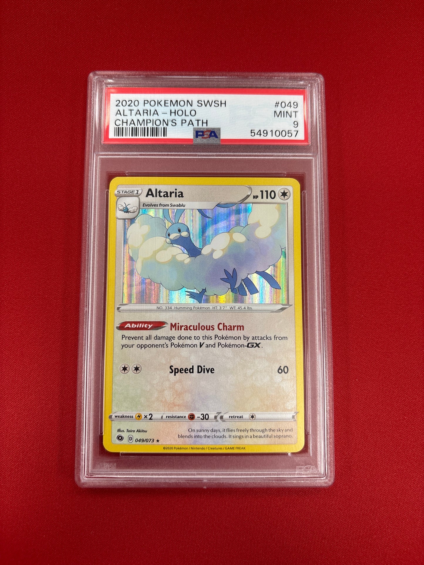 Pokemon Altaria 049/073 HOLO PSA 9