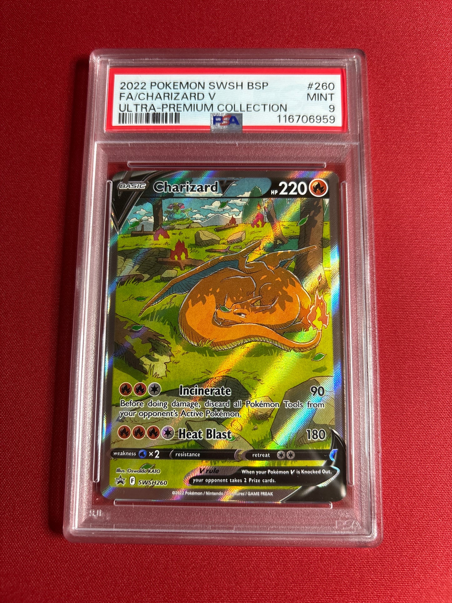 Pokemon Charizard V SWSH260 PSA 9