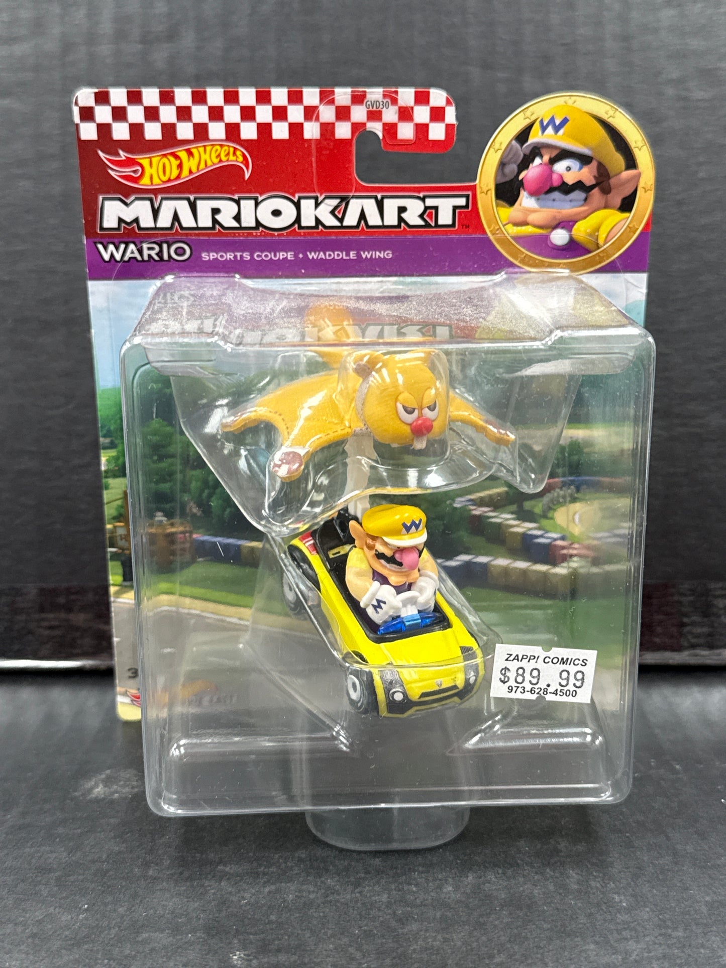 Hot Wheels Mario Kart - Wario Sports Coupe + Waddle Wing
