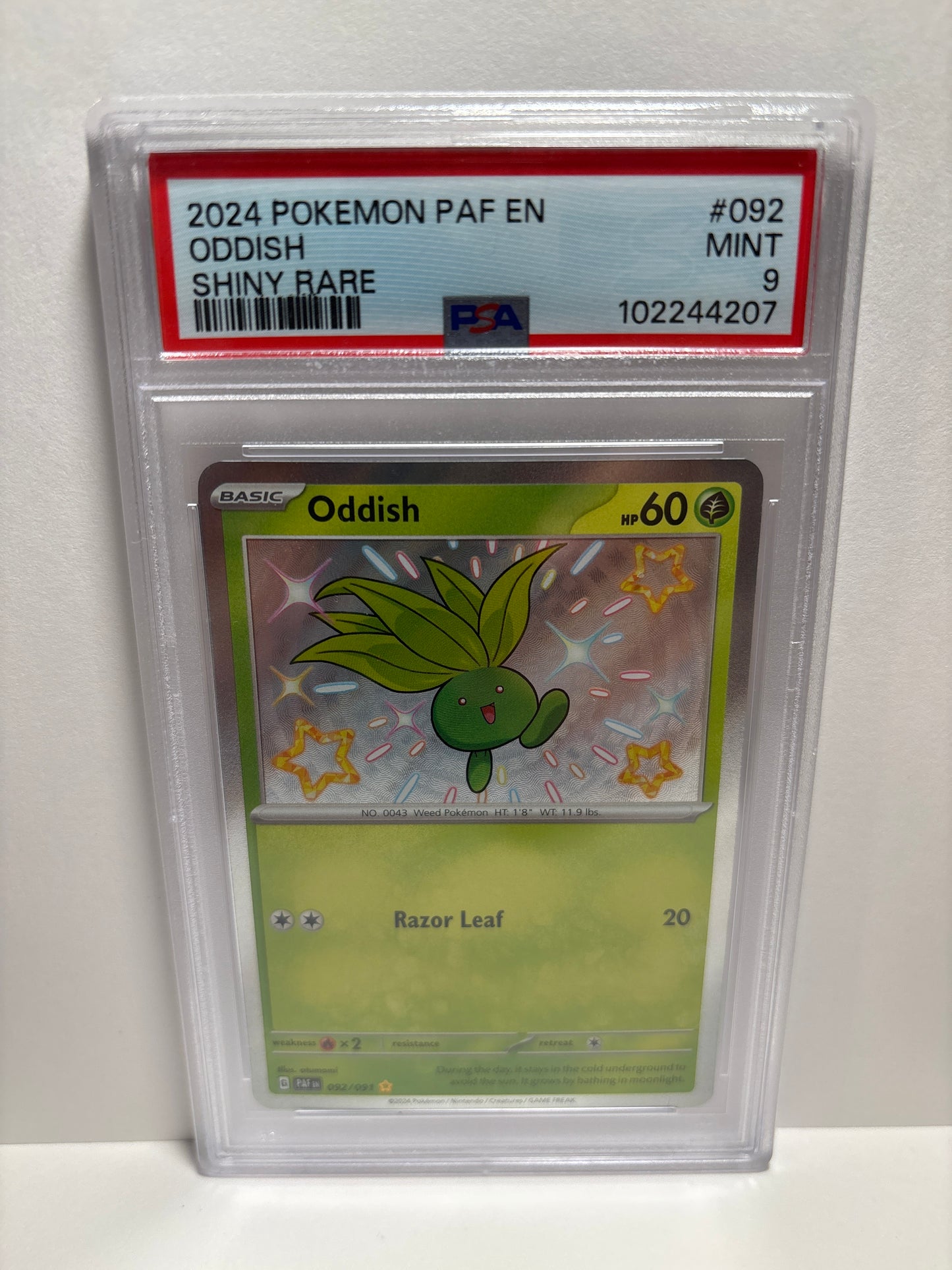 Pokemon Oddish 092/091 PSA 9