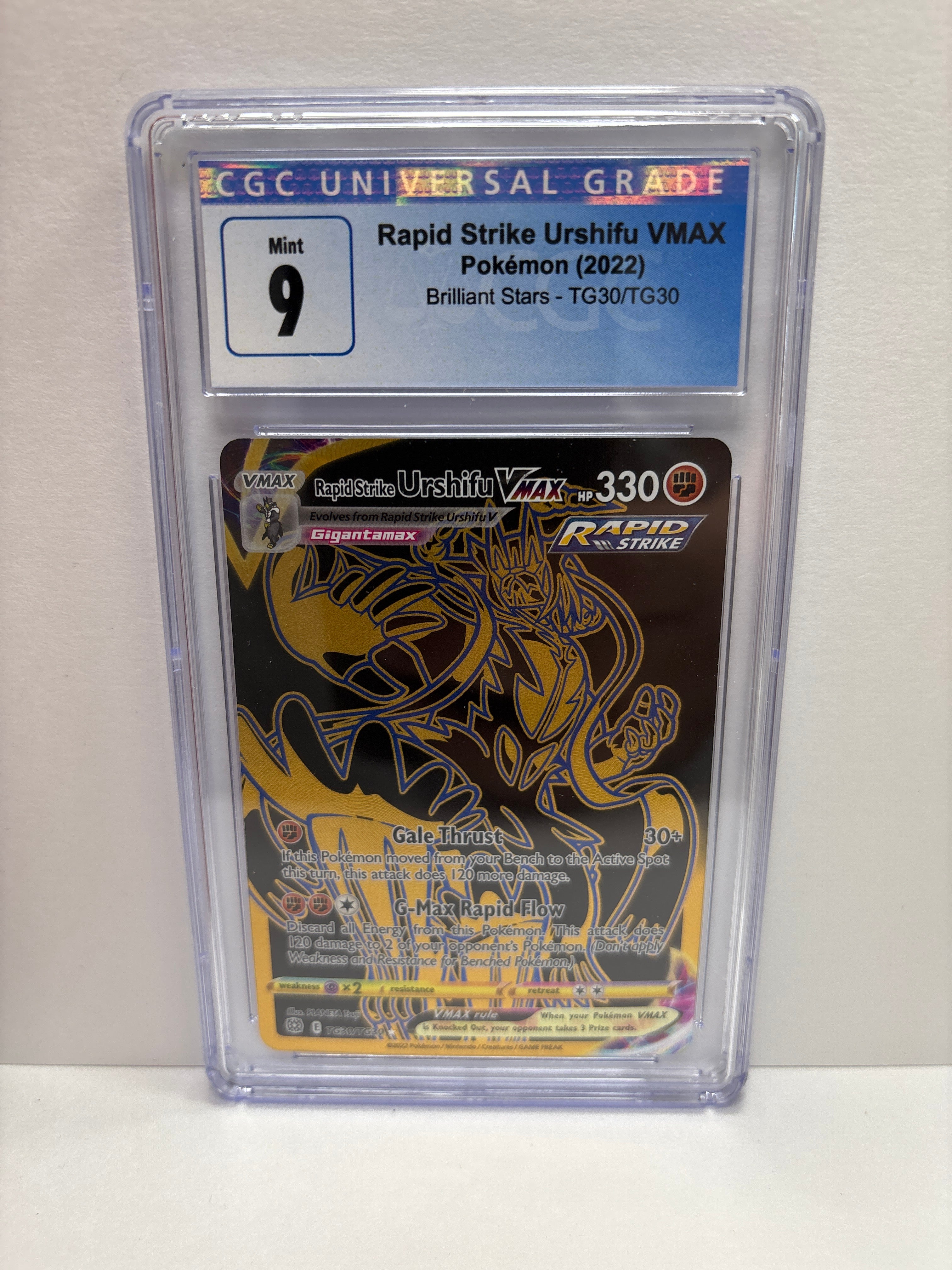 Pokemon Rapid Strike Urshifu VMAX TG30/TG30 CGC 9 Zapp! Comics Pokemon Rapid Strike Urshifu VMAX TG30/TG30 CGC 9 Zapp! Comics