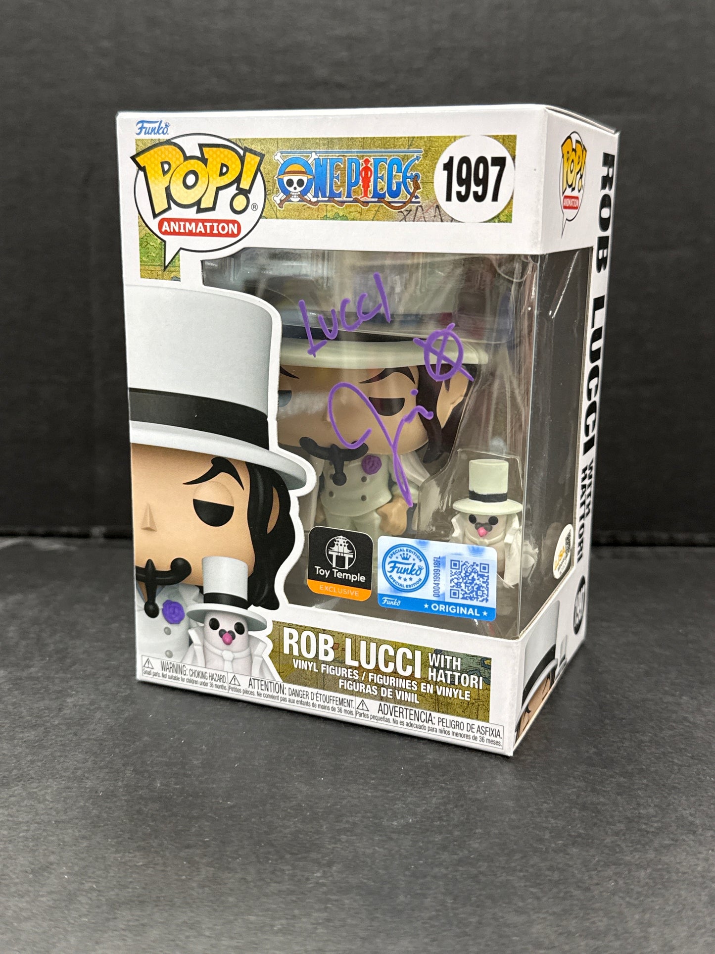 Funko Pop! One Piece Rob Lucci 1997 Toy Temple Exclusive Signed by Jason Liebrecht (Grade A)