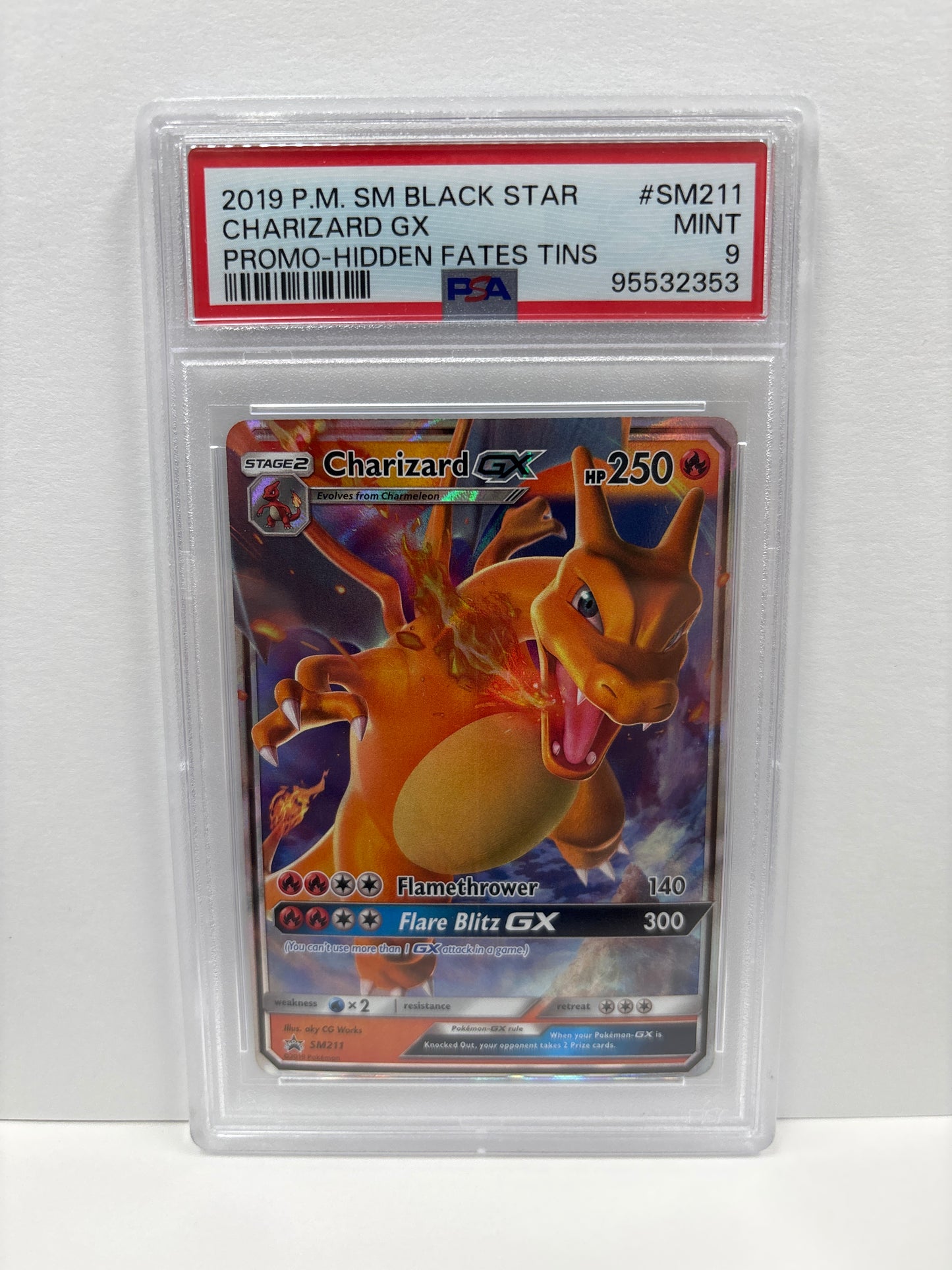 Pokemon Charizard GX SM211 PSA 9