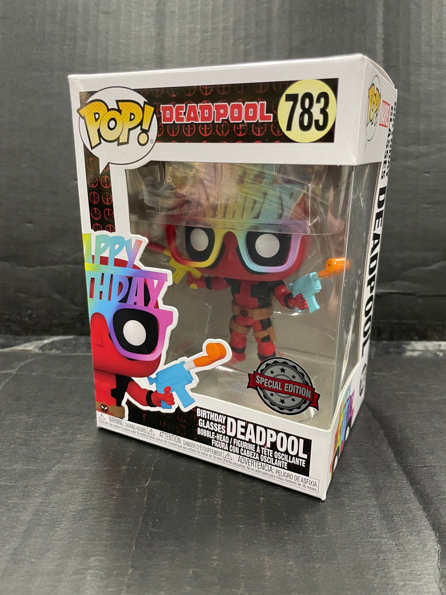 Funko Pop! Marvel Birthday Glasses Deadpool 783 Special Edition (Grade A)