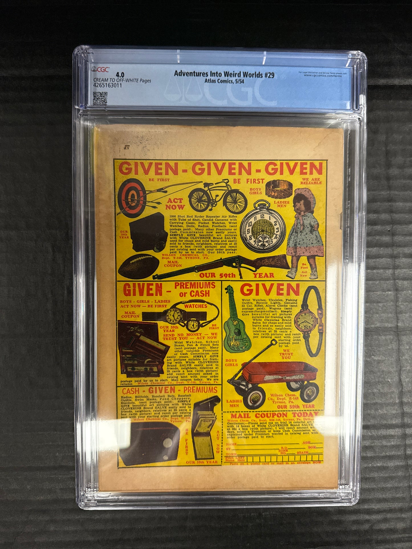 Adventures Into Weird Worlds #29 CGC Graded 4.0