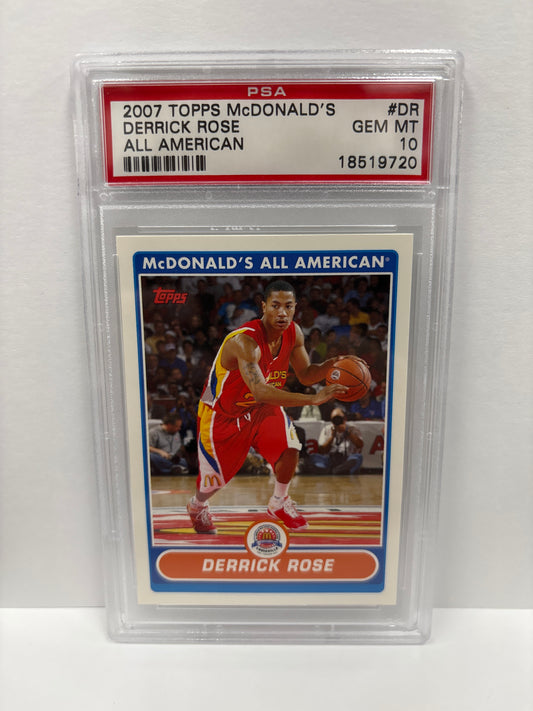 2007 Topps McDonald’s Derrick Rose All American #DR PSA 10