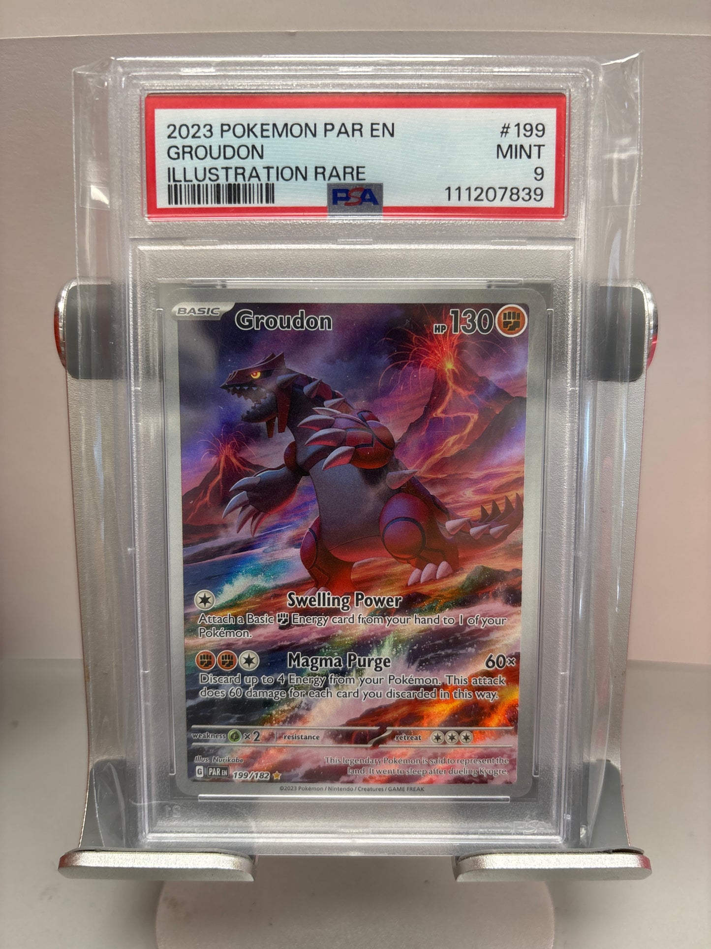 Pokemon Groudon 199/182 PSA 9