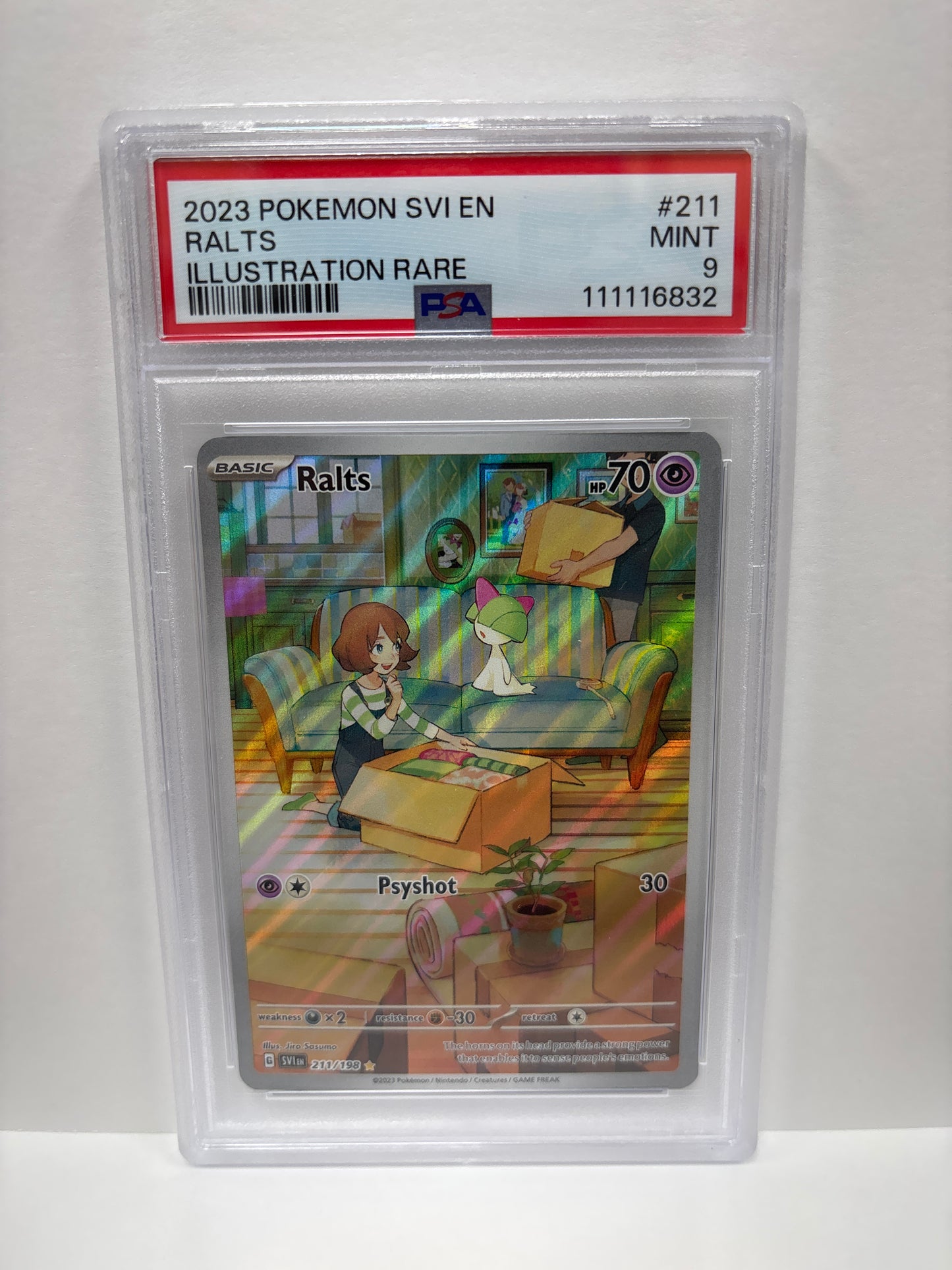 Pokemon Ralts 211/198 PSA 9
