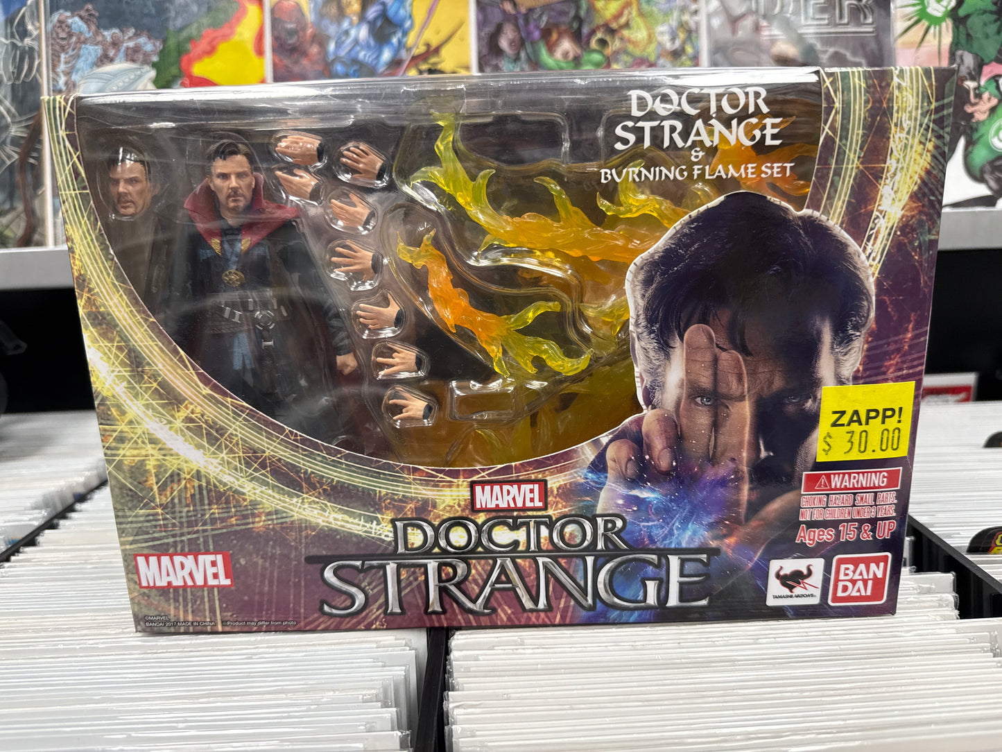 SH Figuarts Marvel Dr. Strange & Burning Flame Set (Open/Complete)