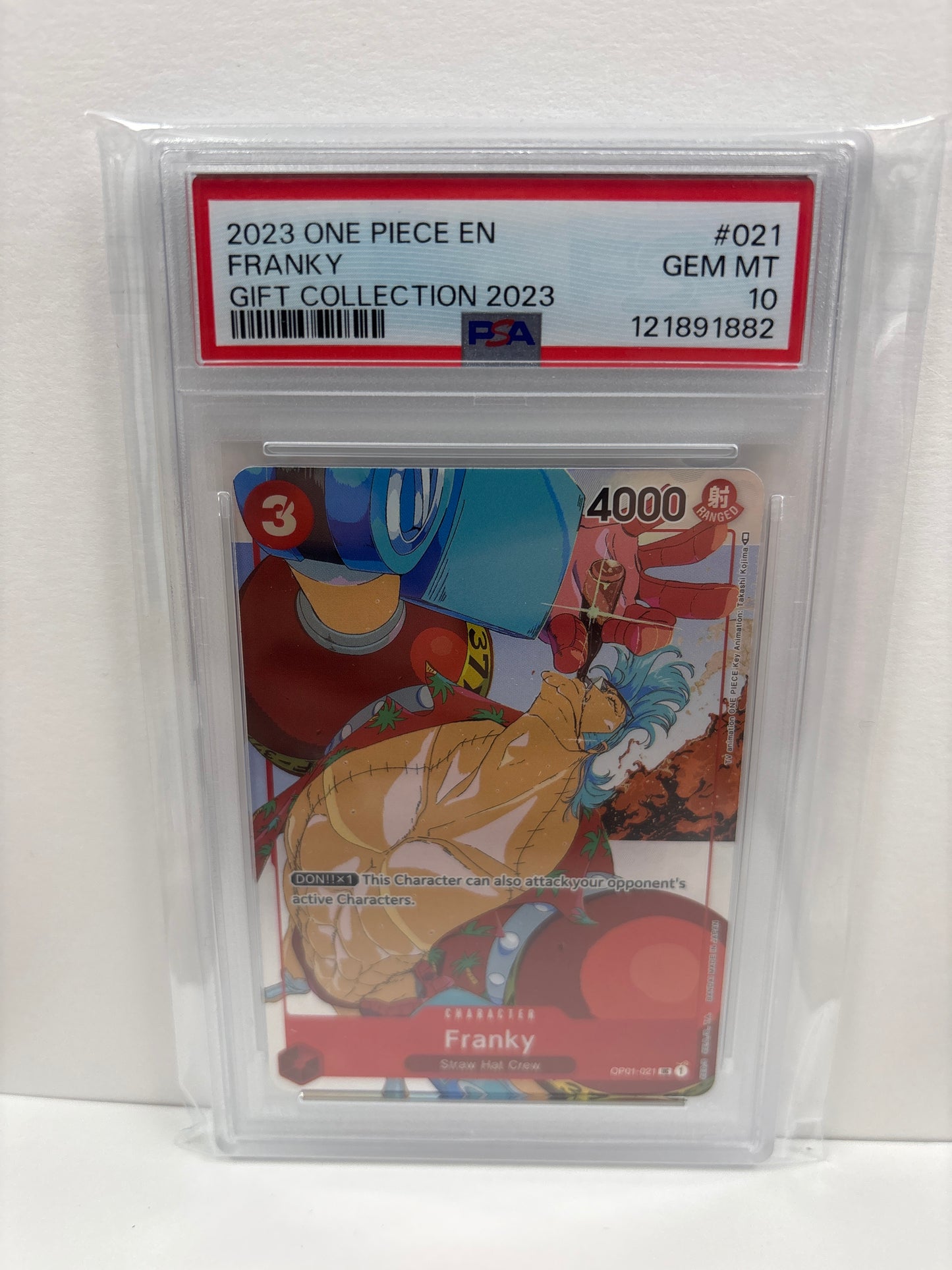 One Piece Card Game Franky OP01-021 PSA 10