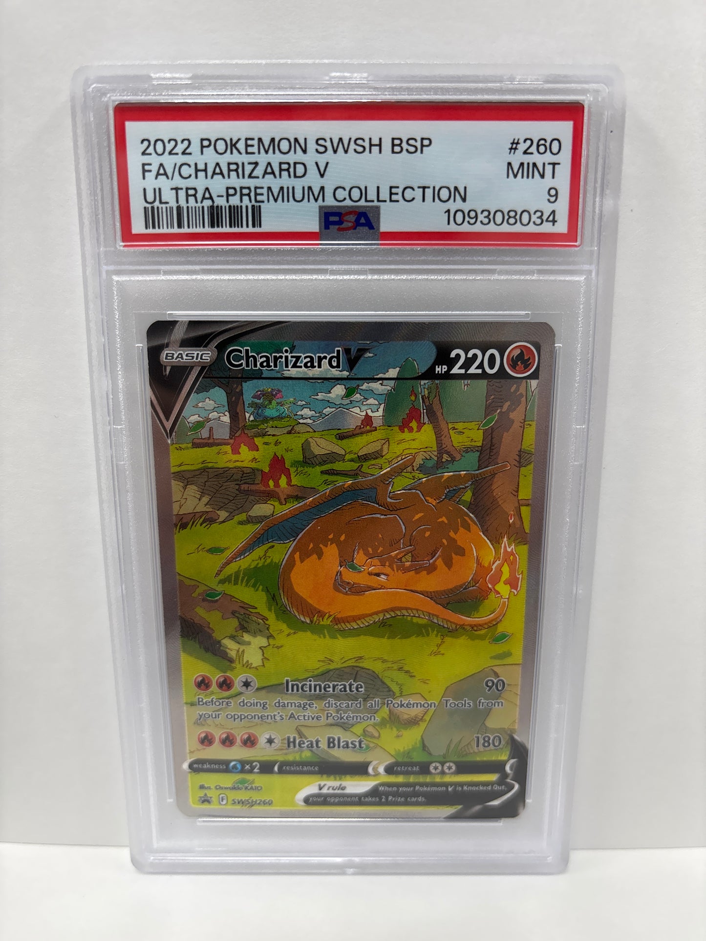 Pokemon Charizard V SWSH260 PSA 9