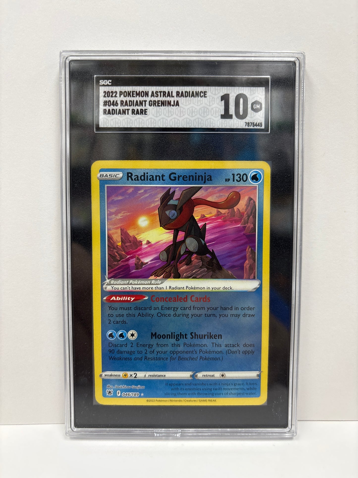 Pokemon Radiant Greninja 046/189 SGC 10