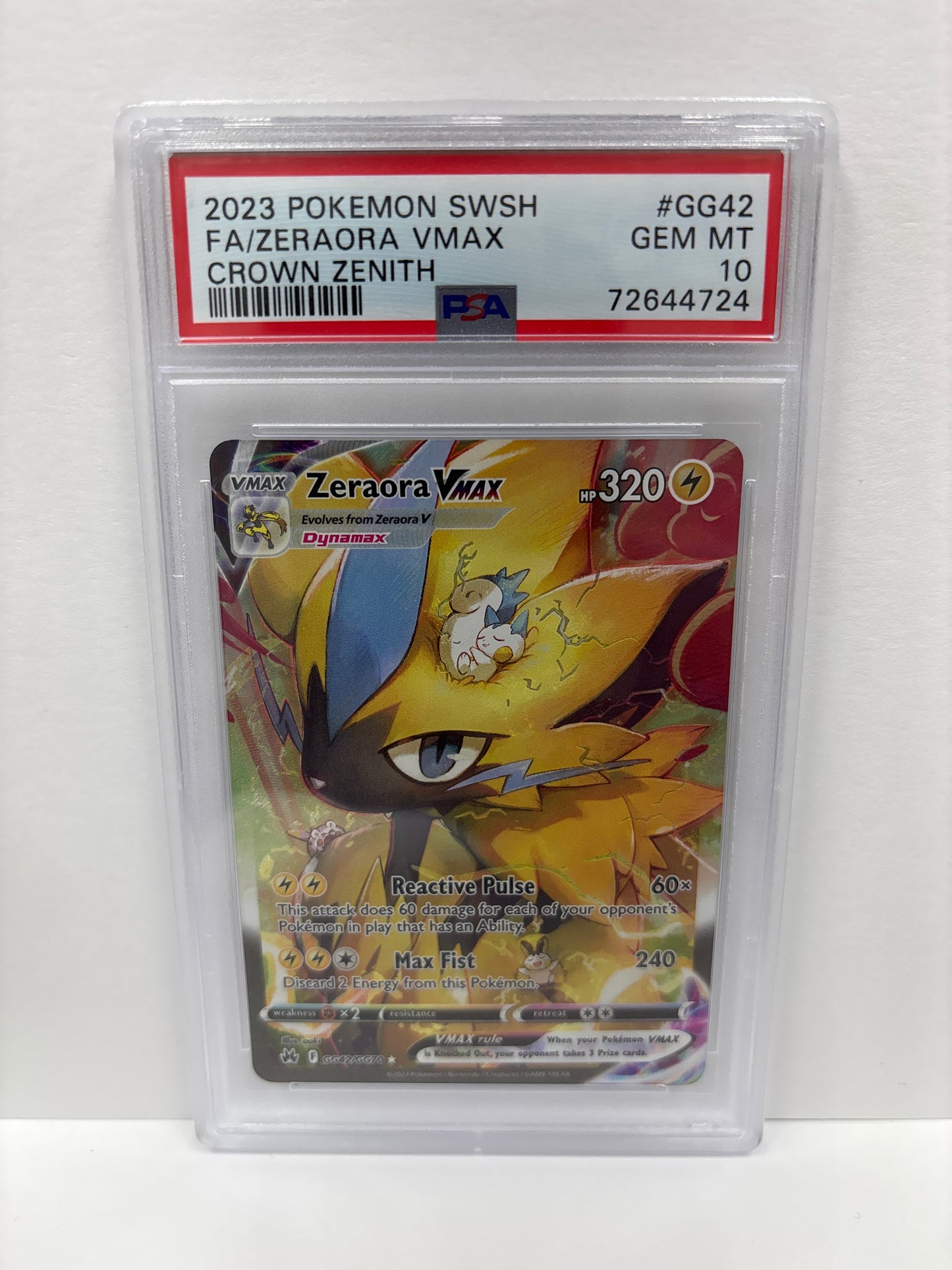 Pokemon Zeraora VMAX GG42/GG70 PSA 10