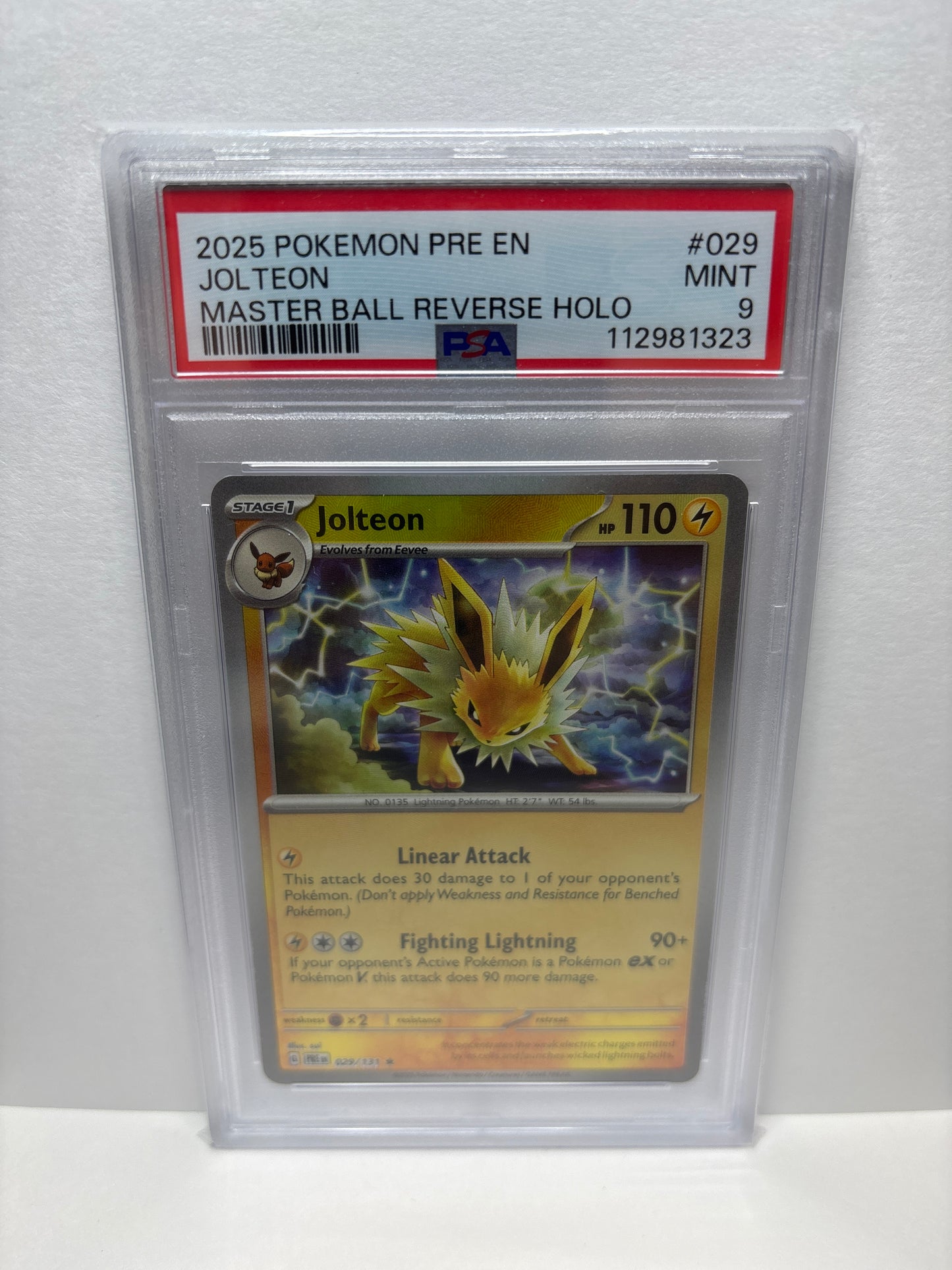 Pokemon Jolteon 029/131 Master Ball PSA 9
