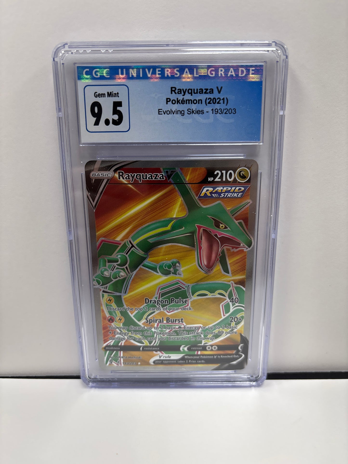 Pokemon Rayquaza V 193/203 CGC 9.5 (Old Label)