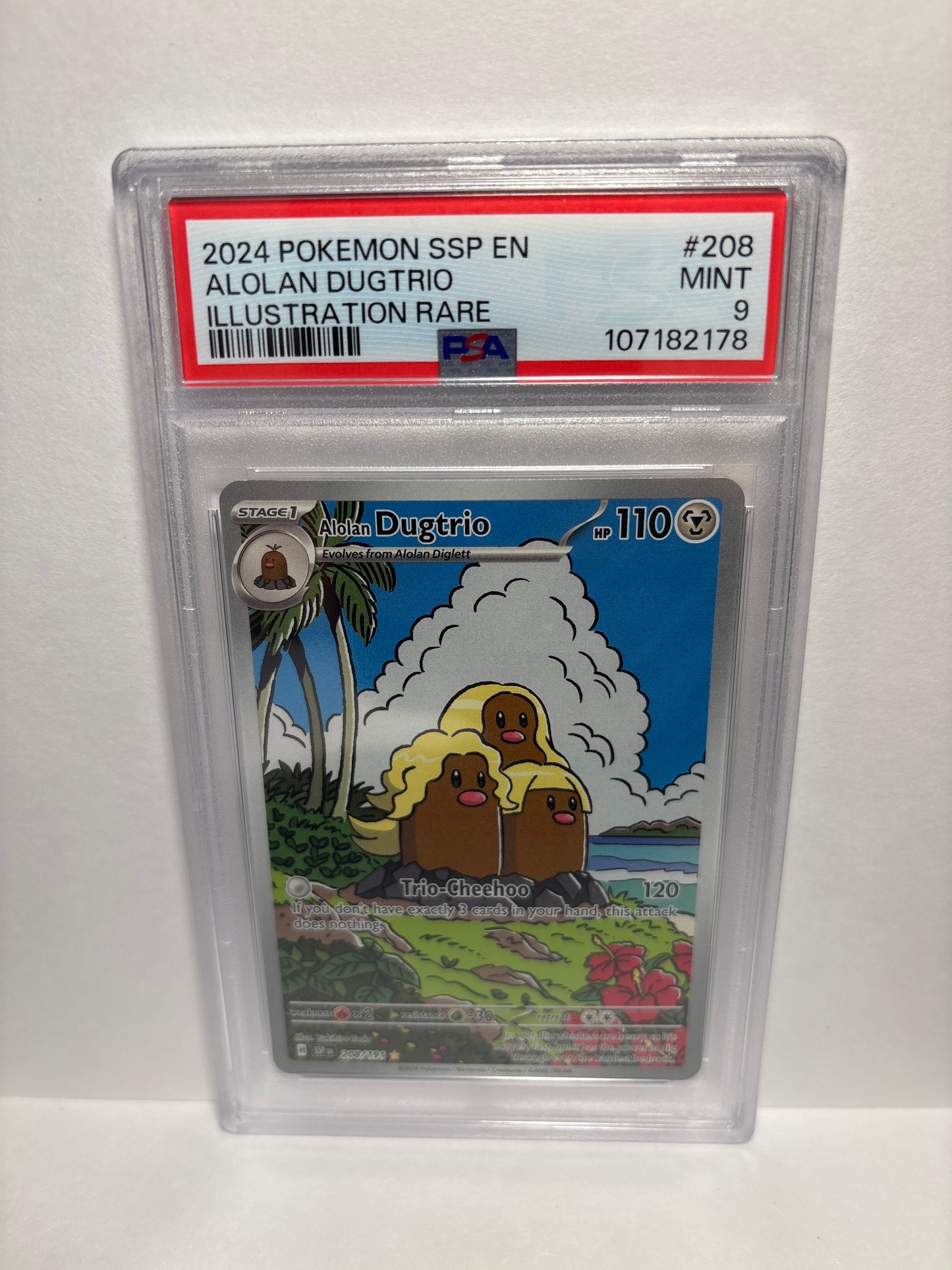 Pokemon Alolan Dugtrio 208/191 PSA 9
