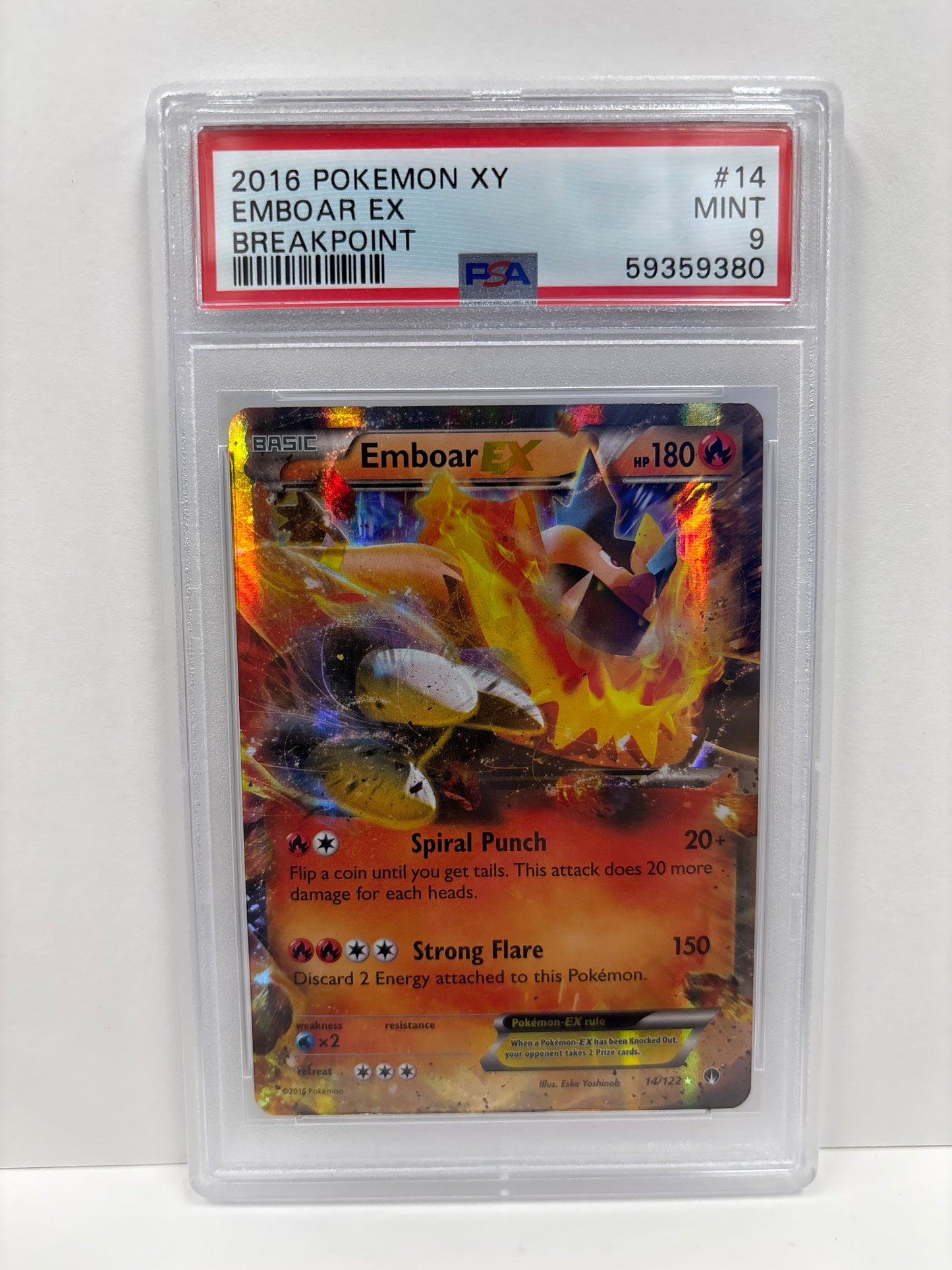 Pokemon Emboar EX 14/122 PSA 9