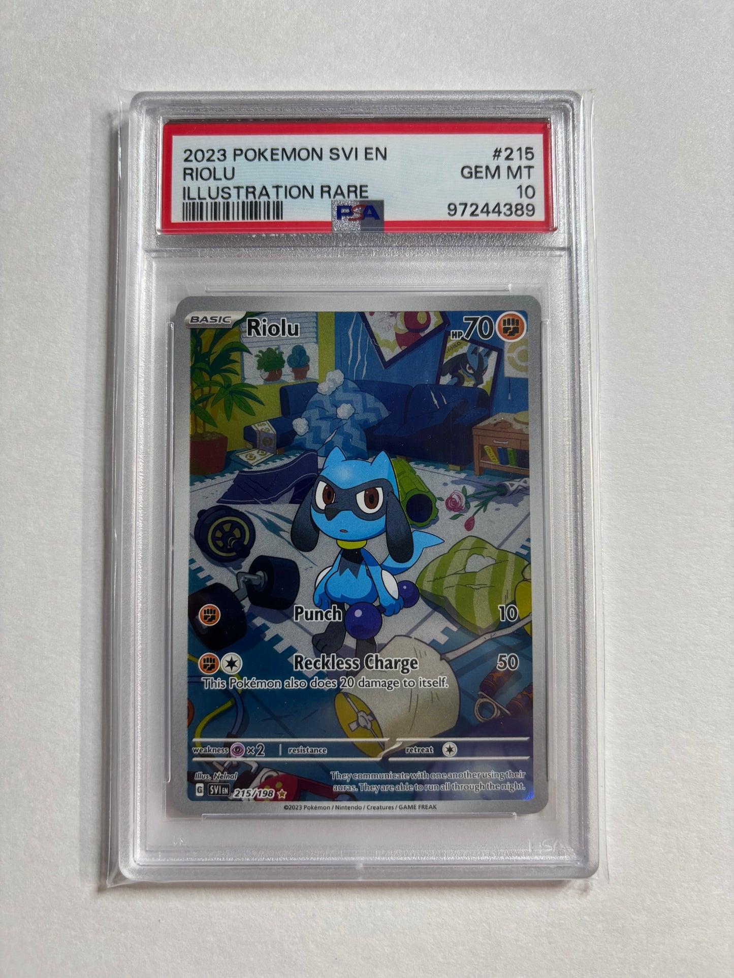 Pokemon Riolu 215/198 PSA 10