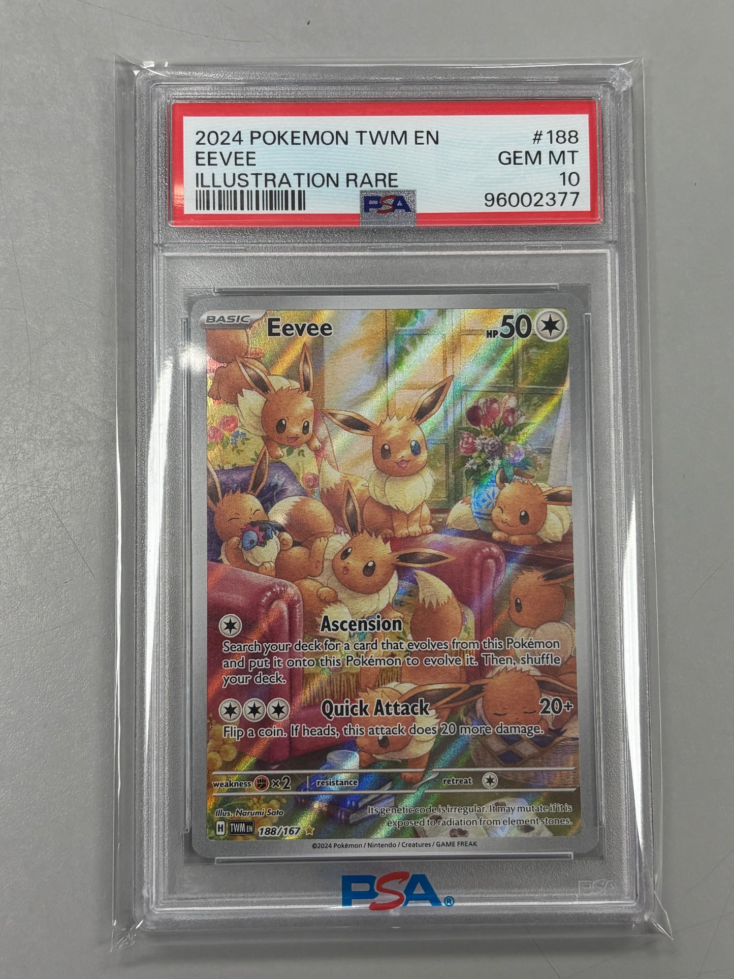 Pokemon Eevee 188/167 PSA 10