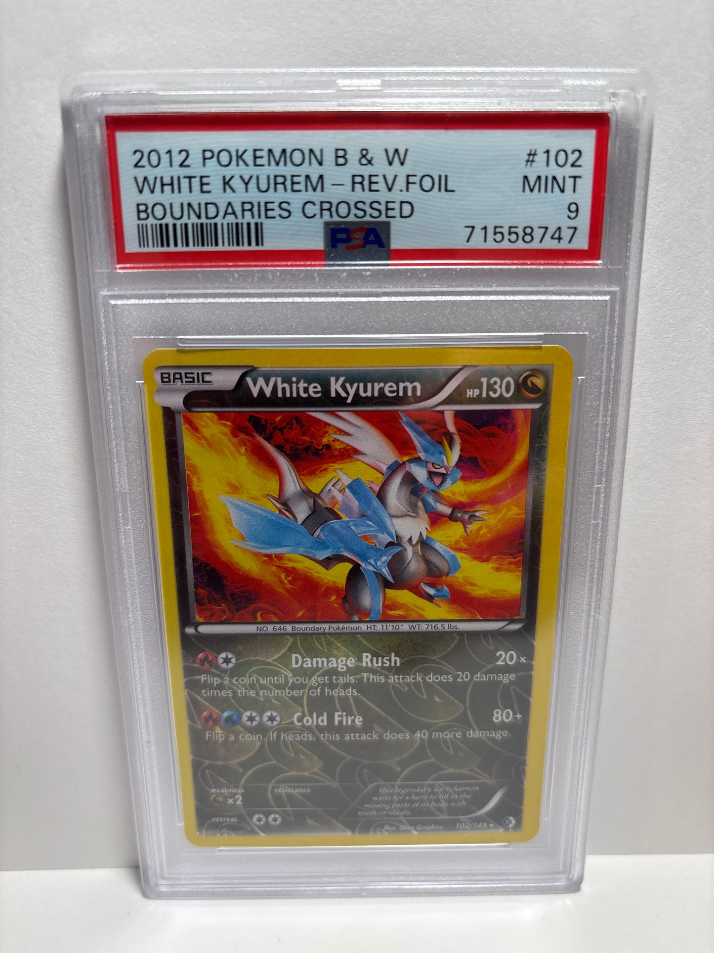 Pokemon White Kyurem 102/149 Reverse Foil PSA 9