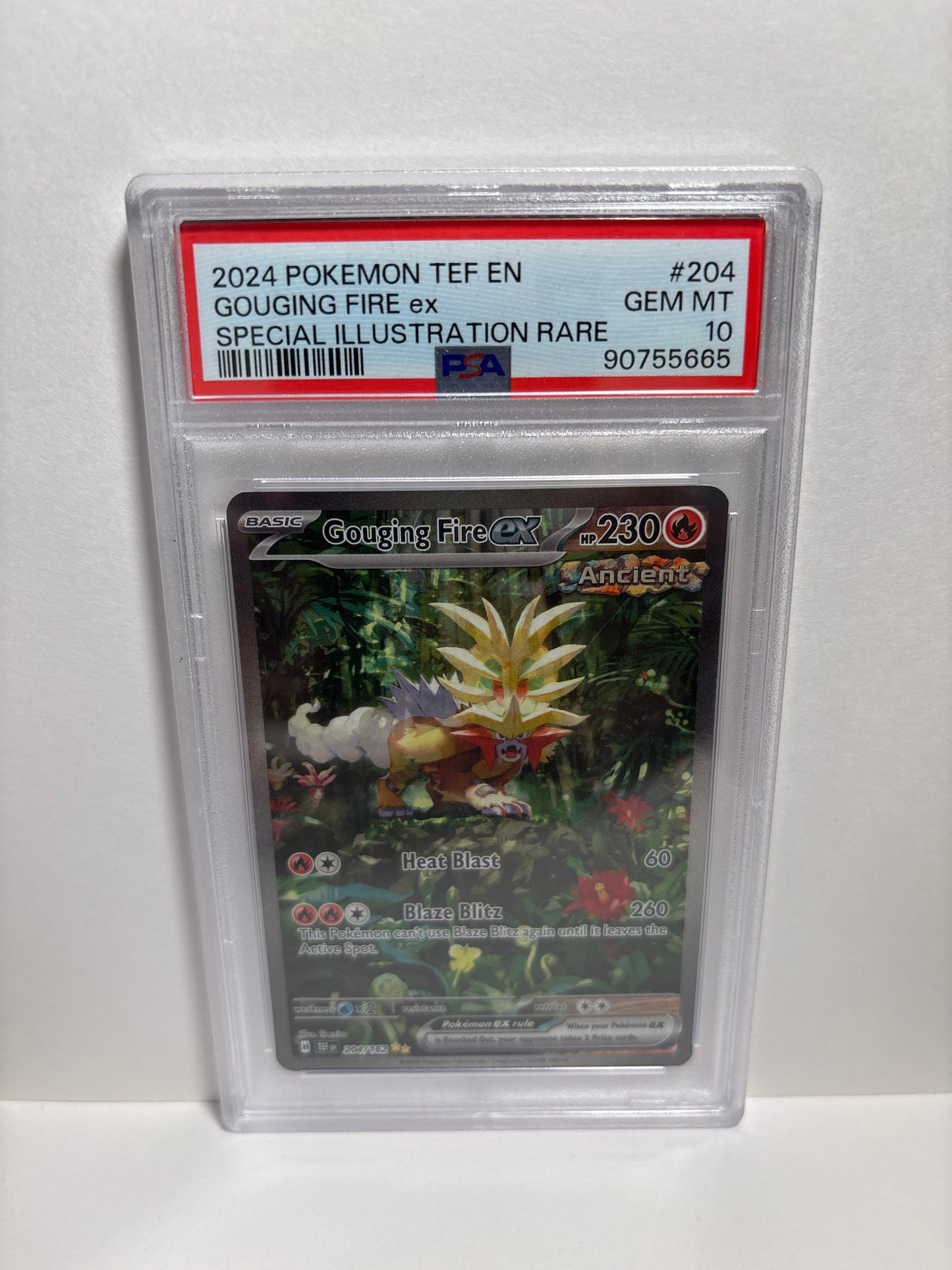 Pokemon Gouging Fire ex 204/162 PSA 10