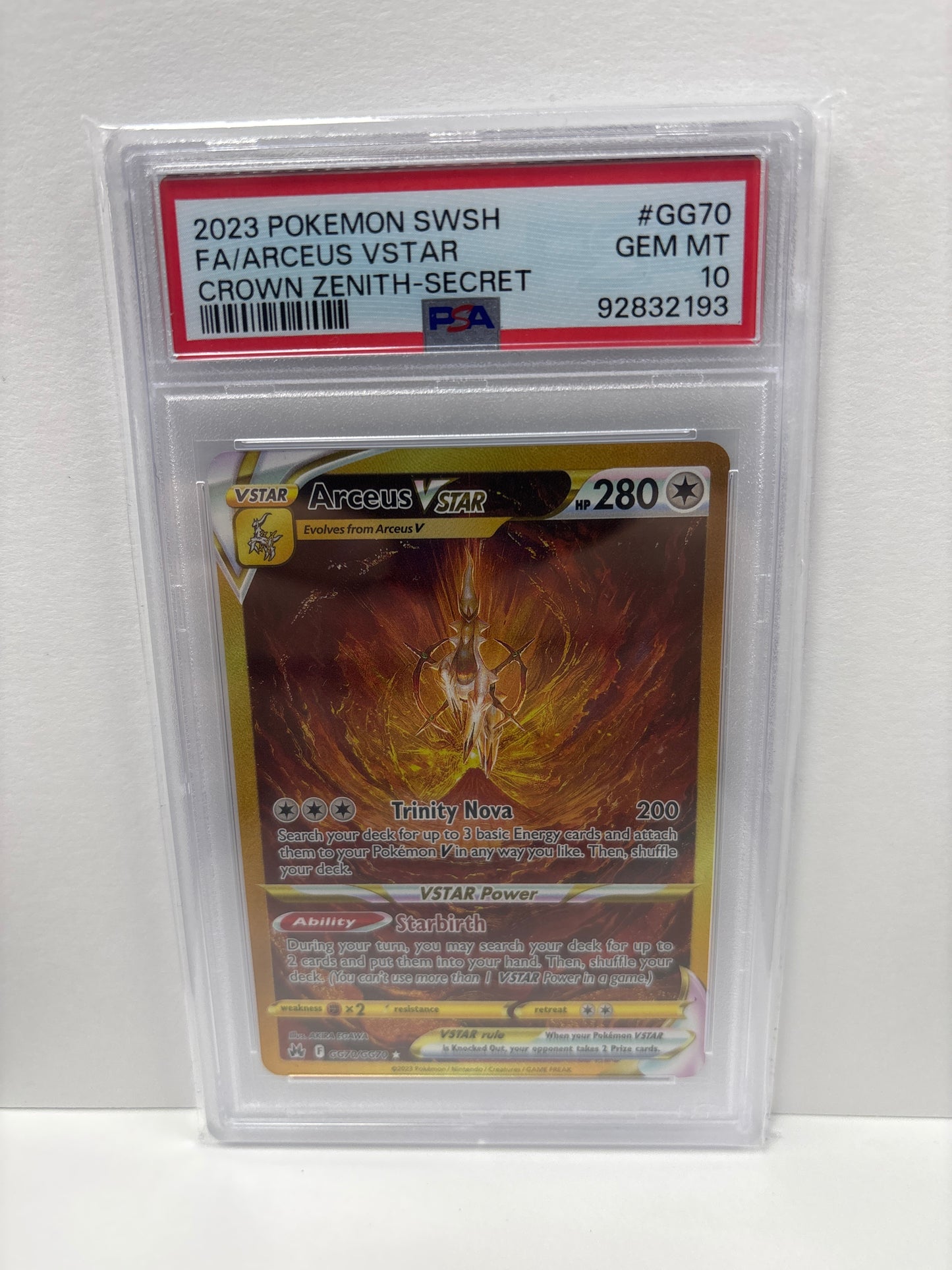 Pokemon Arceus VSTAR GG70/GG70 PSA 10