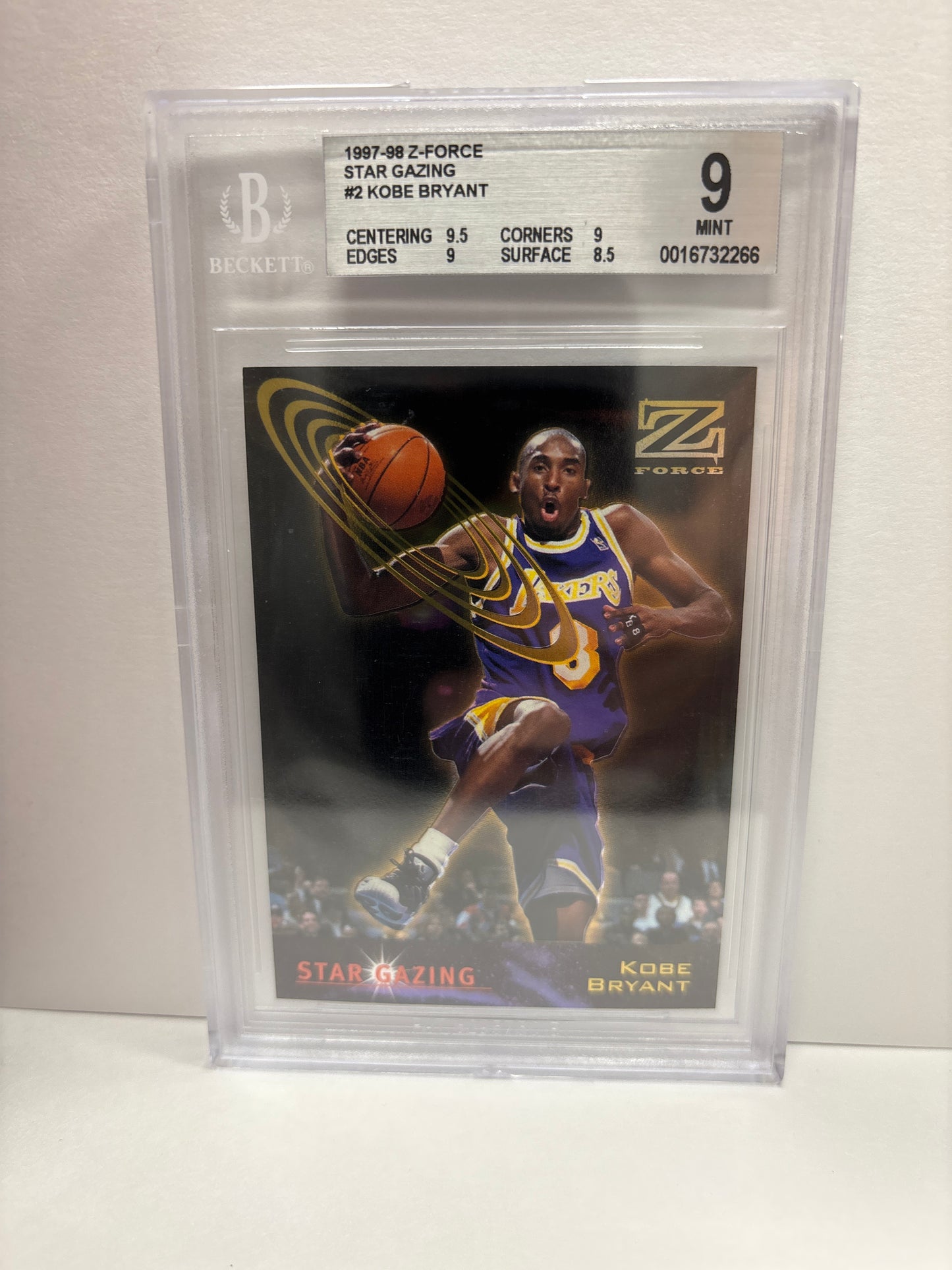 1997-98 Z-Force Star Gazing #2 Kobe Bryant Beckett 9