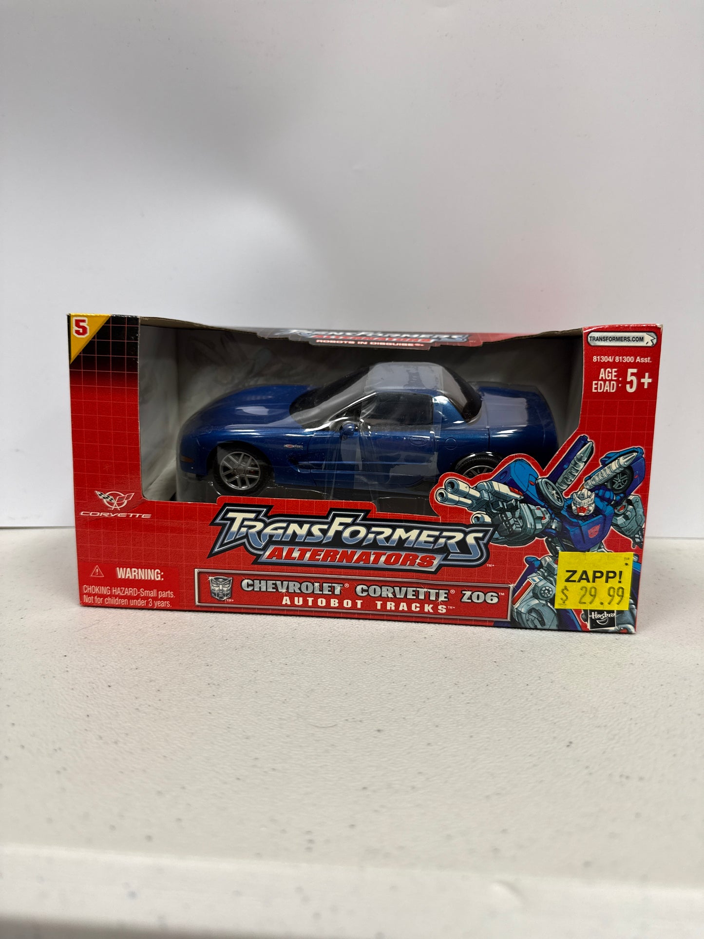 Transformers Alternators Chevrolet Corvette Z06 Autobot Tracks 2004 (Non-Mint Box)