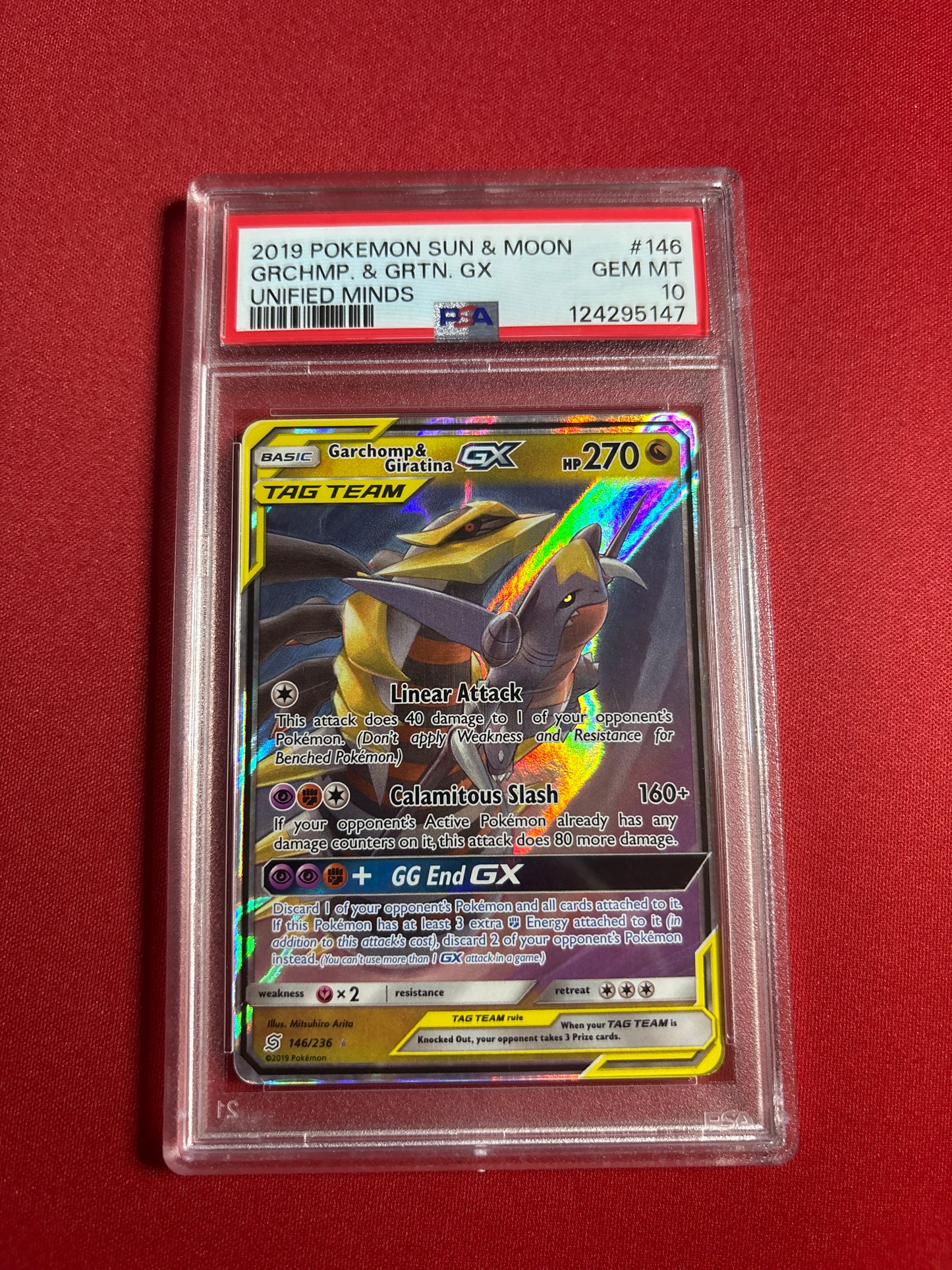 Pokemon Garchomp & Giratina GX 146/236 PSA 10