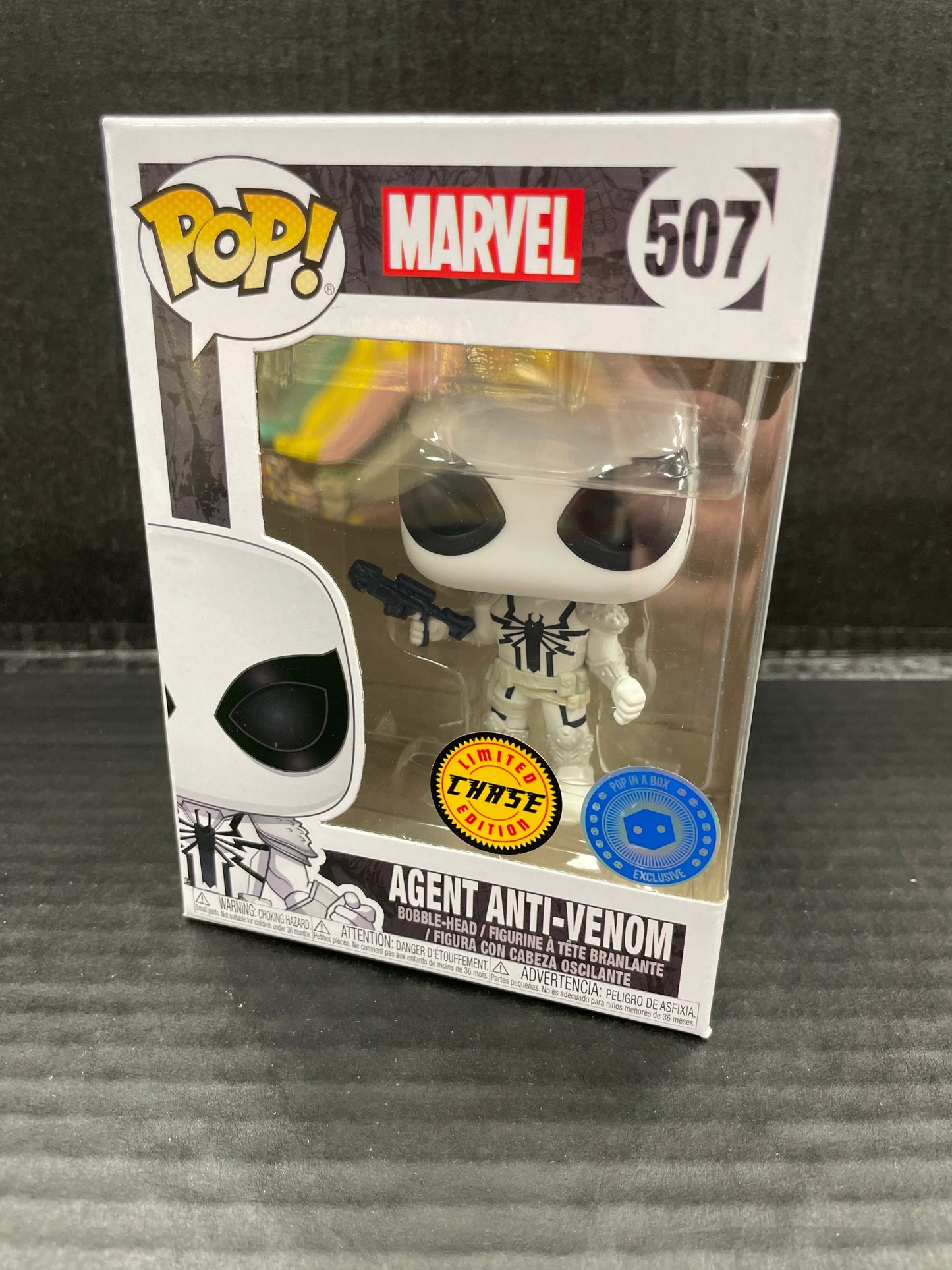Funko Pop! Marvel Agent Anti-Venom 507 Pop in a Box Exclusive Chase (Grade A)