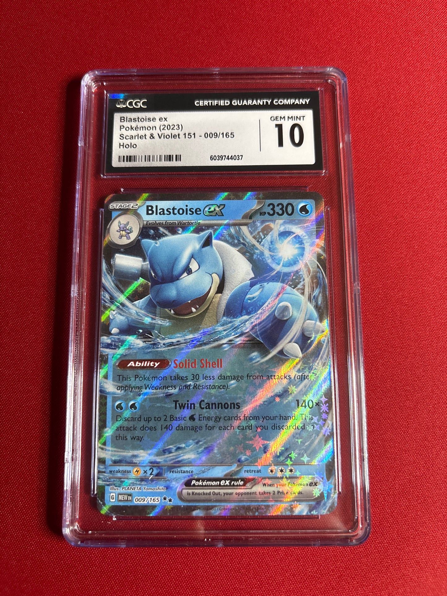 Pokemon Blastoise ex 009/165 CGC 10