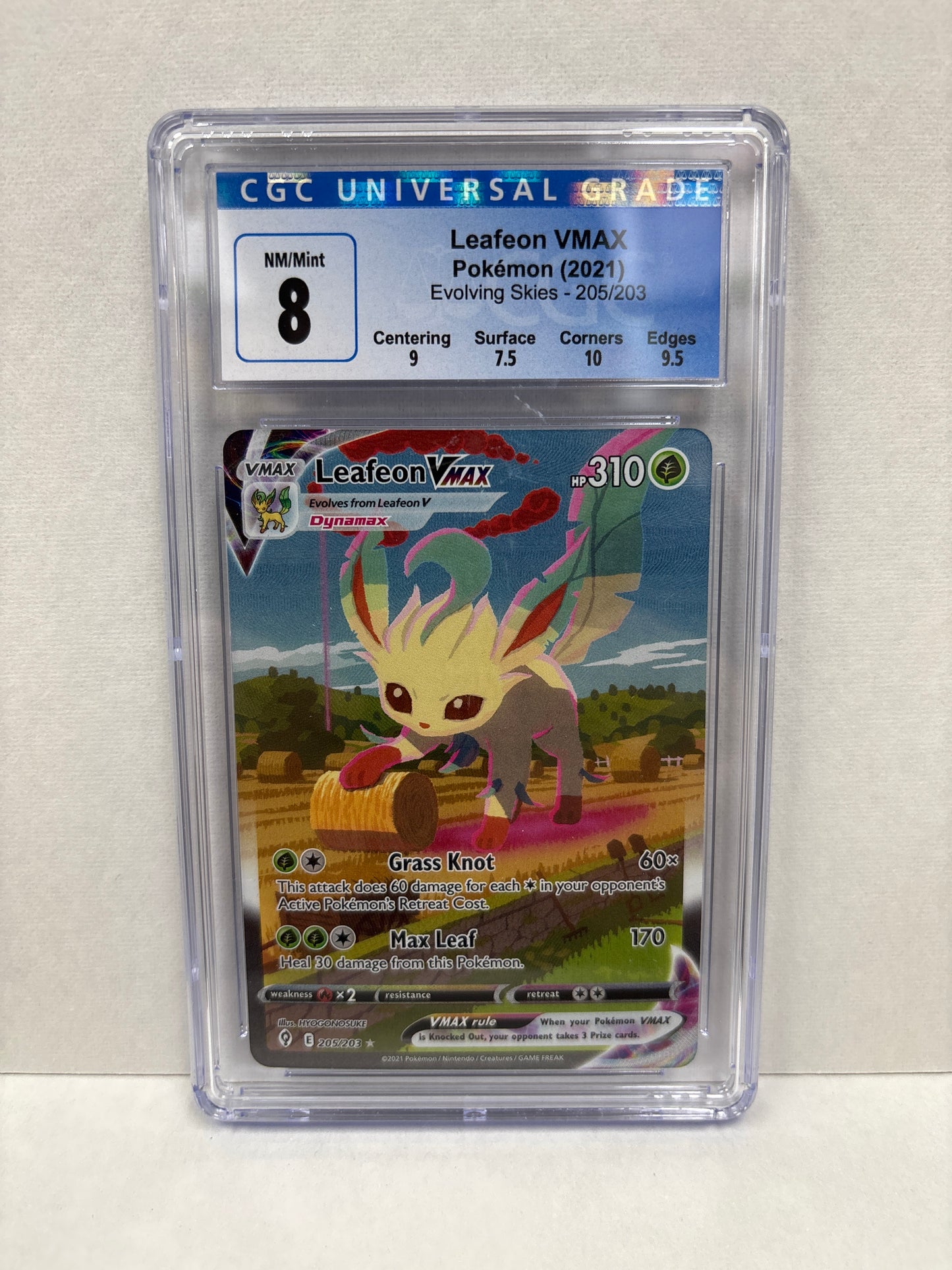 Pokemon Leafeon VMAX 205/203 CGC 8