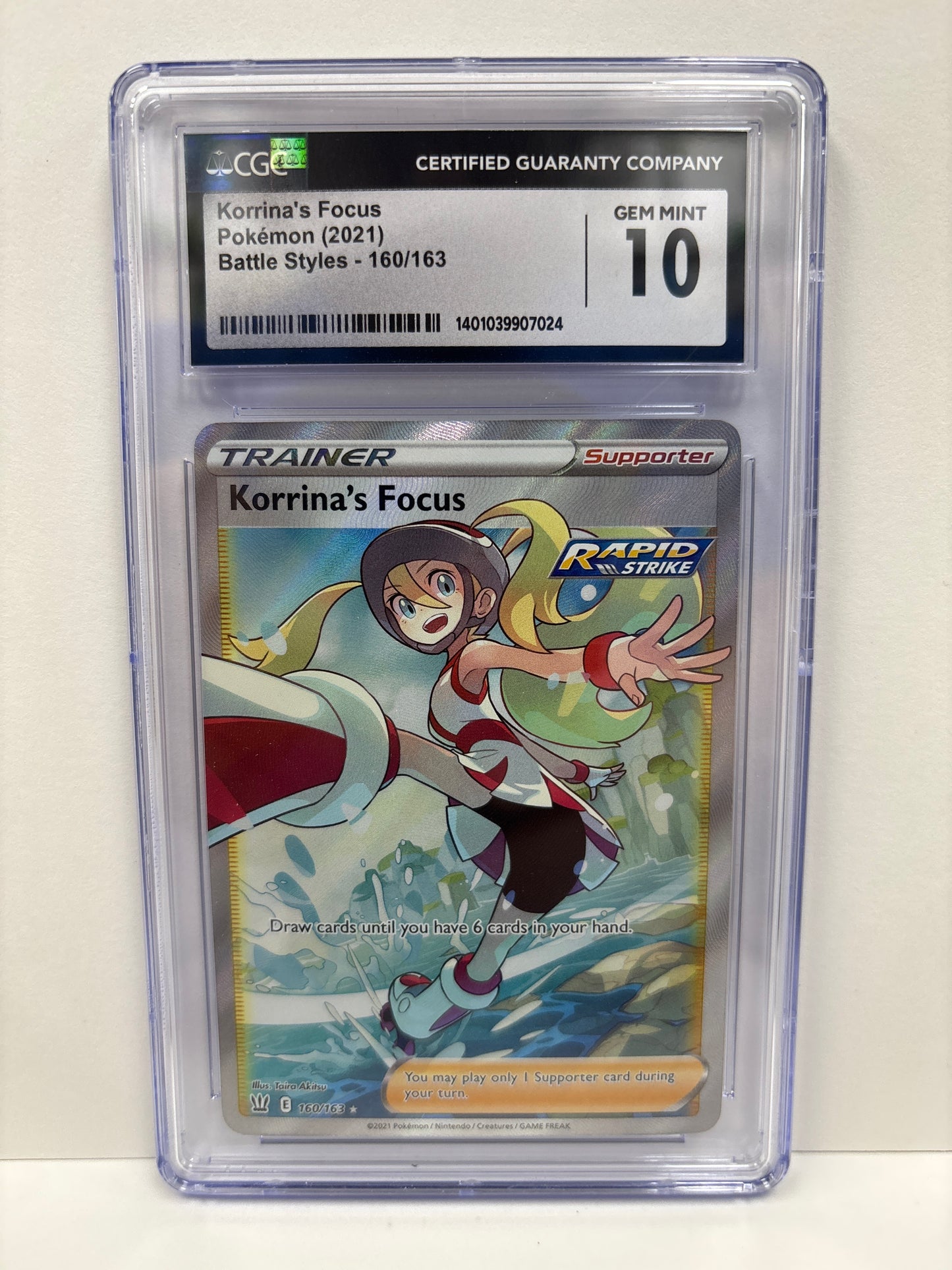 Pokemon Korrina’s Focus 160/163 CGC 10