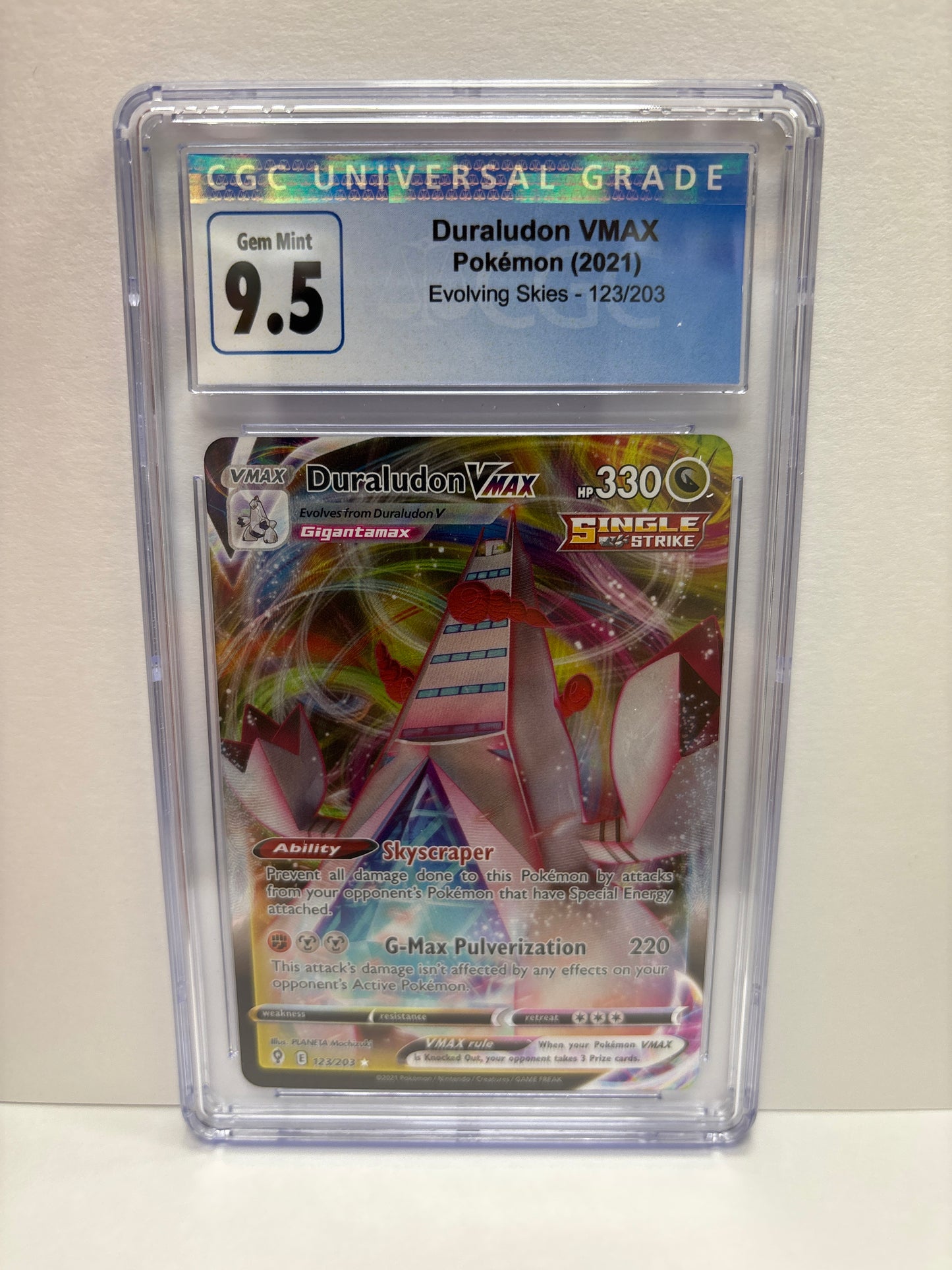 Pokemon Duraludon VMAX 123/203 CGC 9.5 (Old Label)
