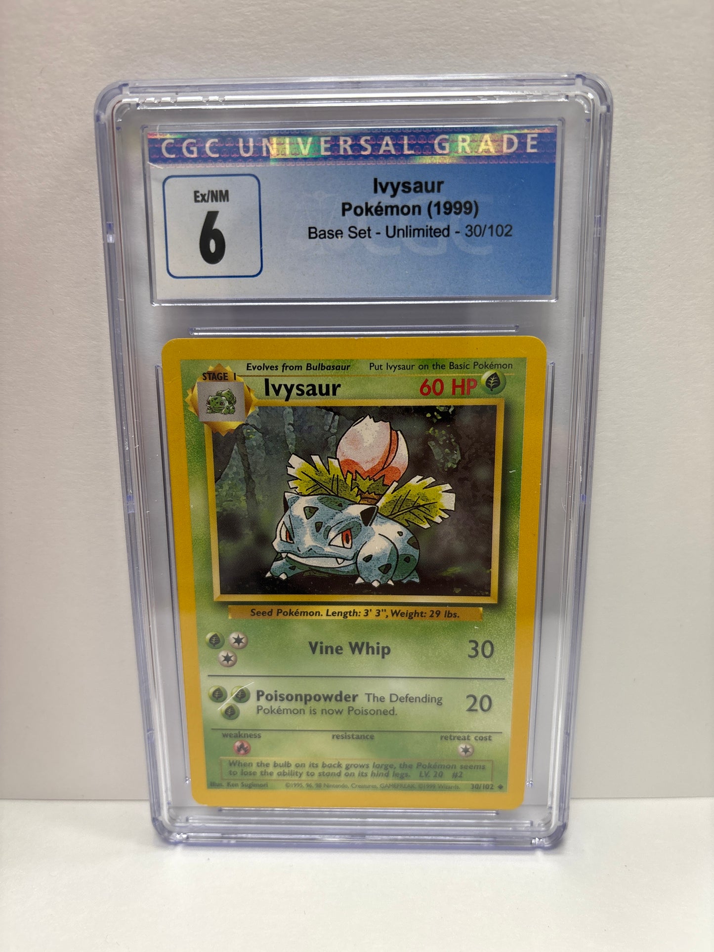 Pokemon Ivysaur 30/102 (1999) CGC 6