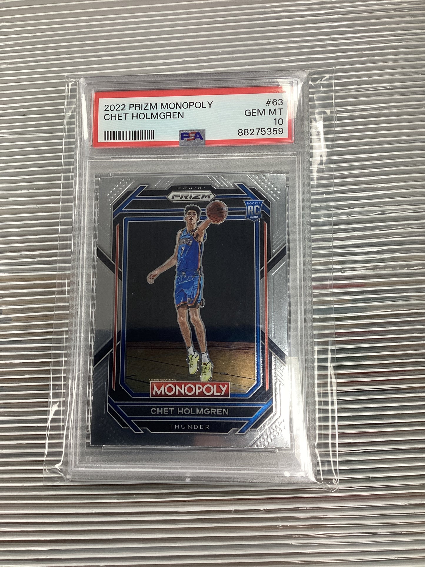 2022 PRIZM Monopoly Chet Holmgren #63 PSA 10